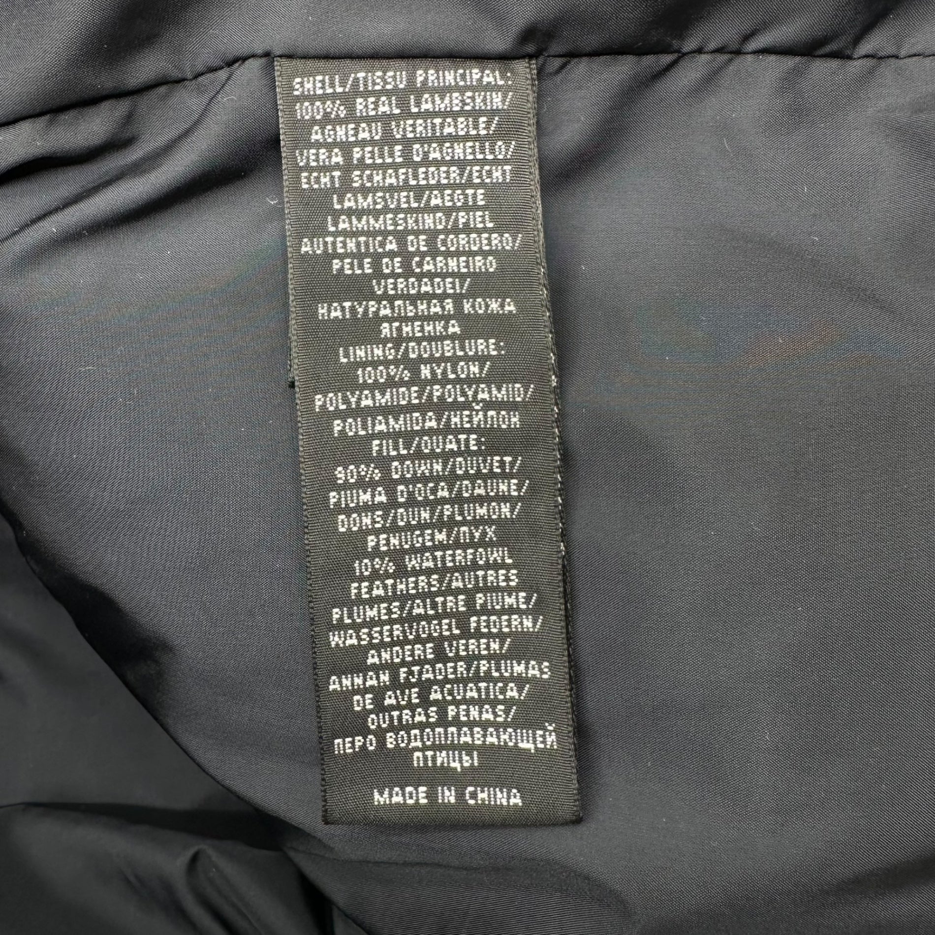 RLX RALPH LAUREN(アールエルエックスラルフローレン) 00'S All leather down vest オールレザー ダウン ベスト ラムスキン L ブラック