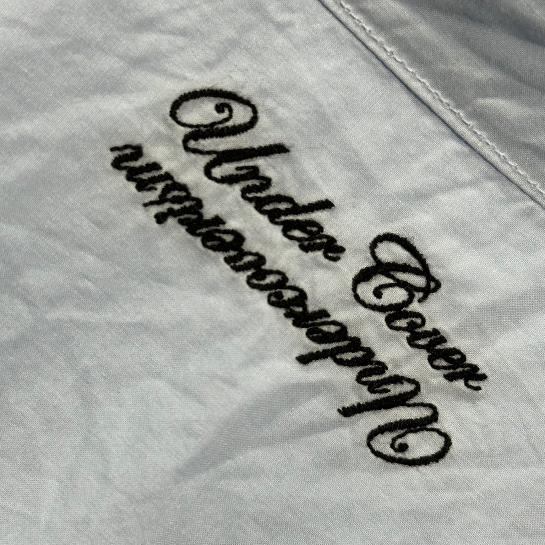 UNDERCOVER(アンダーカバー) Felted Tape L/S Cotton Shirt 縮絨 加工 テープ 長袖 コットン シャツ UCA4402 3 サックスブルー