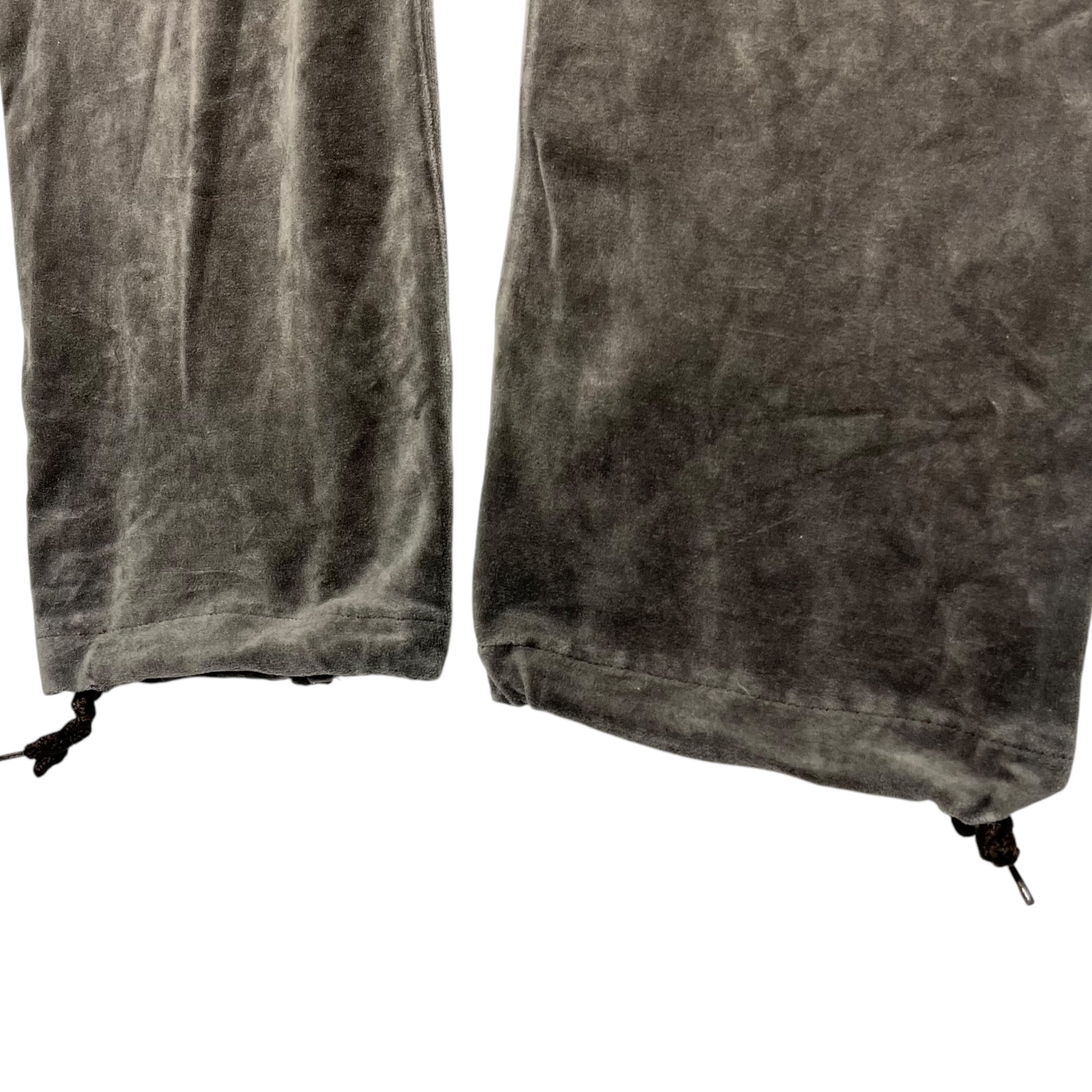 WLG by GIORGIO BRATO(ジョルジオブラッド) 00's Velor leather pocket sweatpants ベロア レザー ポケット スウェット パンツ 46(M程度) ブラウン Y2K