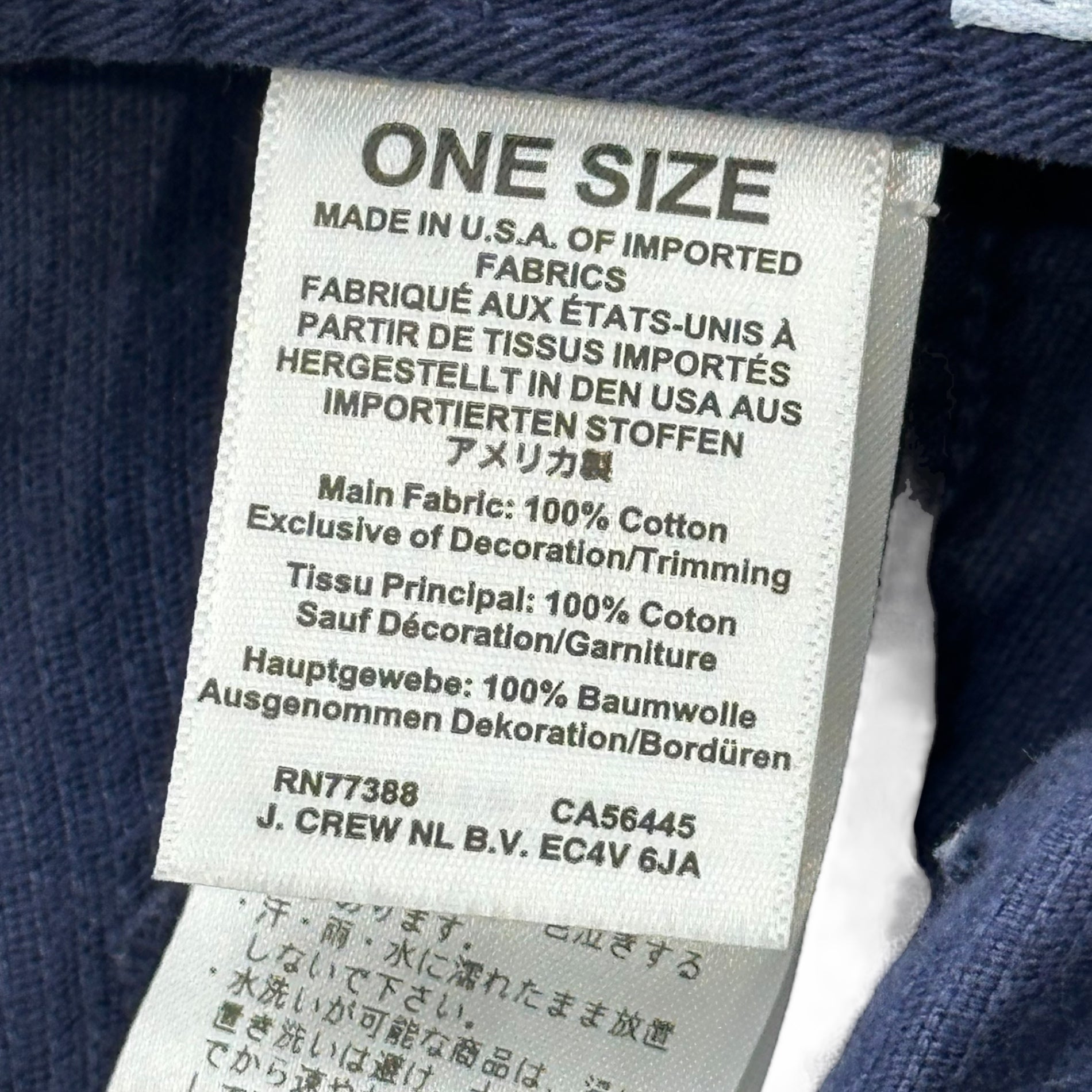 J.CREW×BEAMS+(ジェイクルー×ビームスプラス) NEW JERSEY Corduroy cap コーデュロイ キャップ 38-41-0266-380 ネイビー 帽子 コラボ 参考定価9,900円