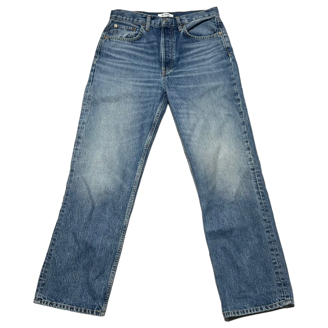 Re/Done(リダン) Washed straight denim pants ウォッシュド加工  