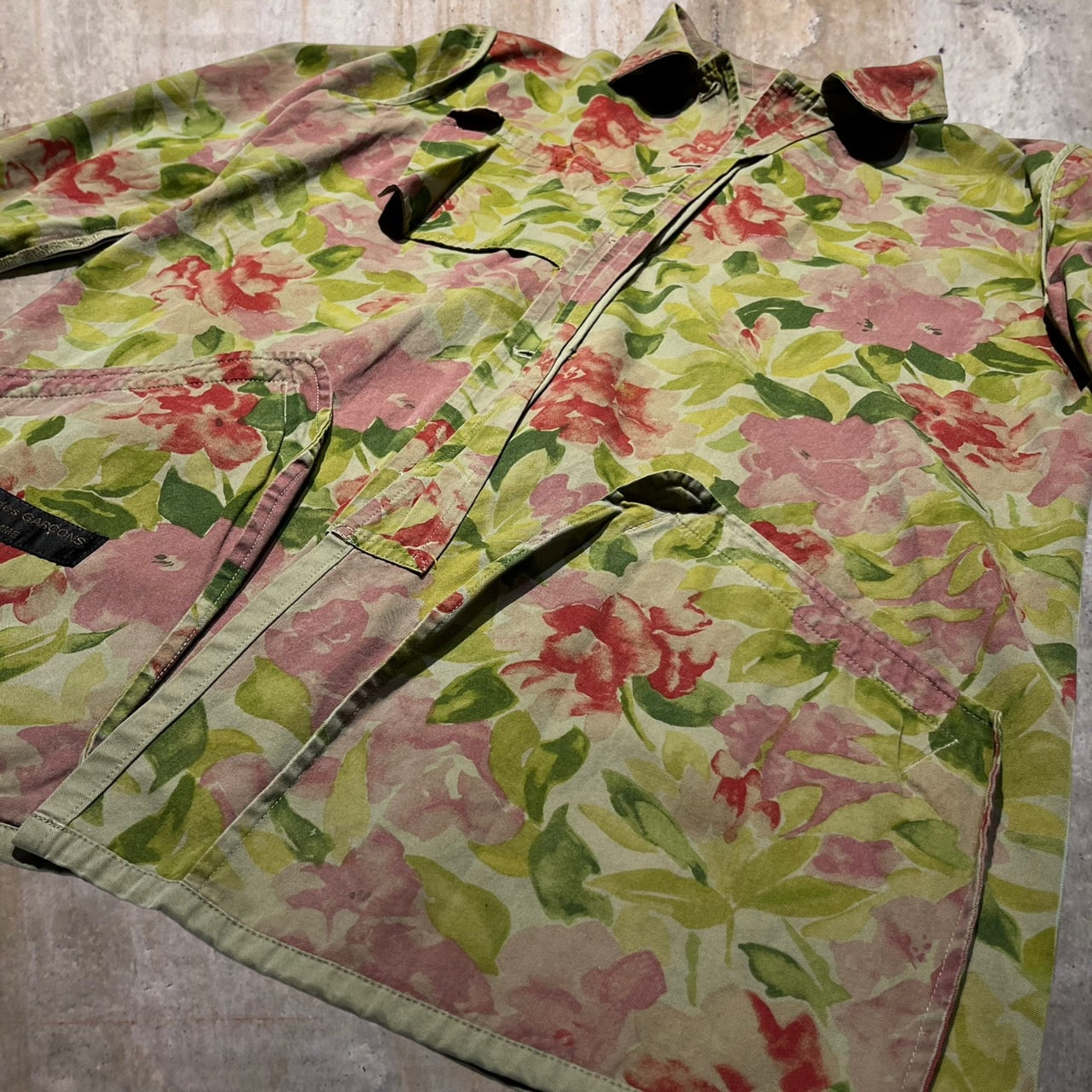 COMME des GARCONS HOMME(コムデギャルソンオム) 02SSタマムシカラーハーフモッズコート HE-J086 M カーキ AD2001 田中オム