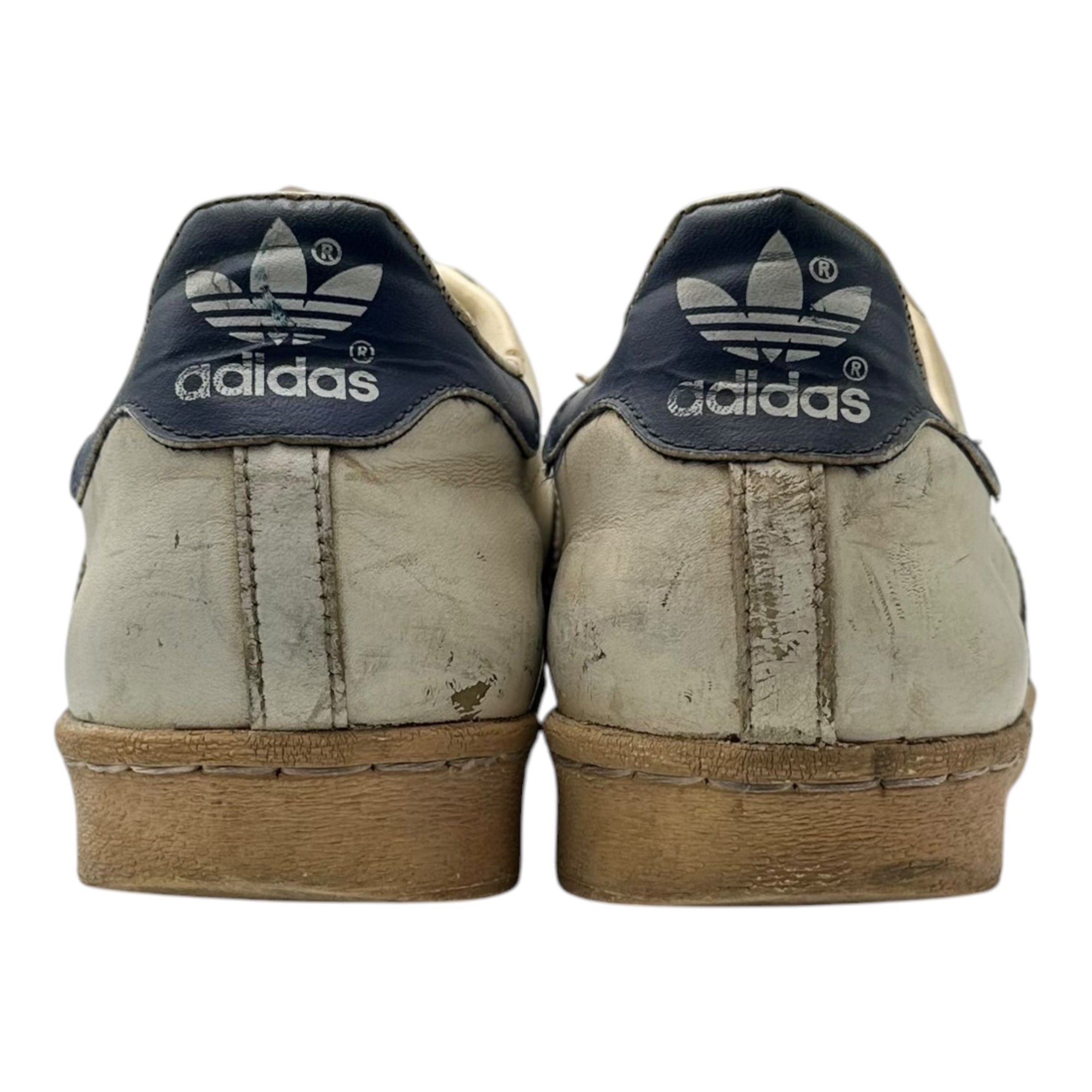 adidas(アディダス) 80's SUPER STAR Low-cut sneakers 80年代 ローカット スーパースター ローカット スニーカー 11 1/2(29.5cm程度) ホワイト×ネイビー 稀少 フランス製