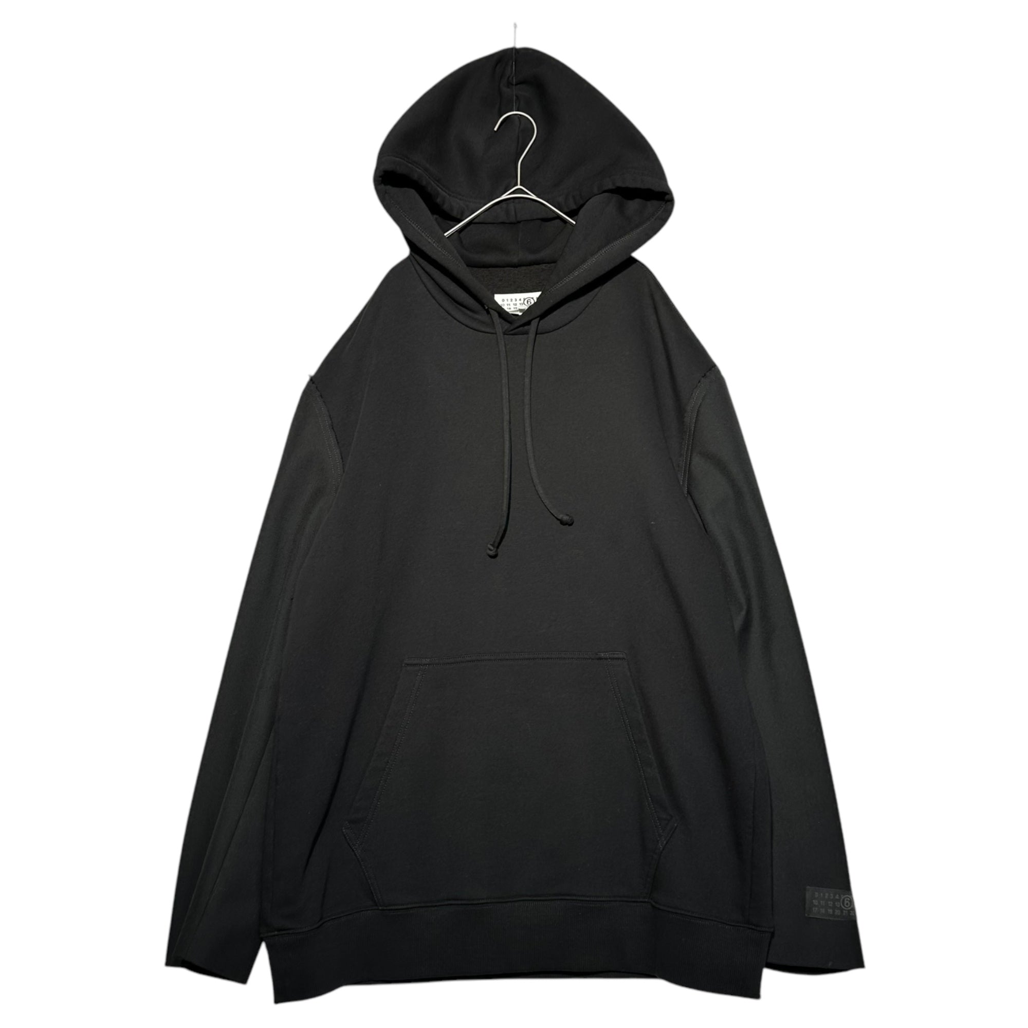 MM6 Maison Margiela(エムエムシックス) 23AW switching sleeves big hood pullover hoodie テーラード 袖切替 ビッグフード プルオーバー パーカー S62GU0115 S ブラック