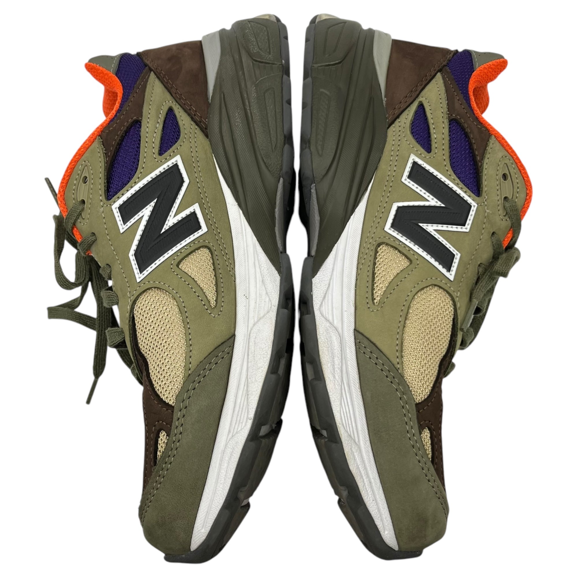 NEW BALANCE(ニューバランス) 990V3 low cut sneakers ローカット スニーカー ランニングシューズ M990BT3 27.0cm カーキ×オレンジ 箱付