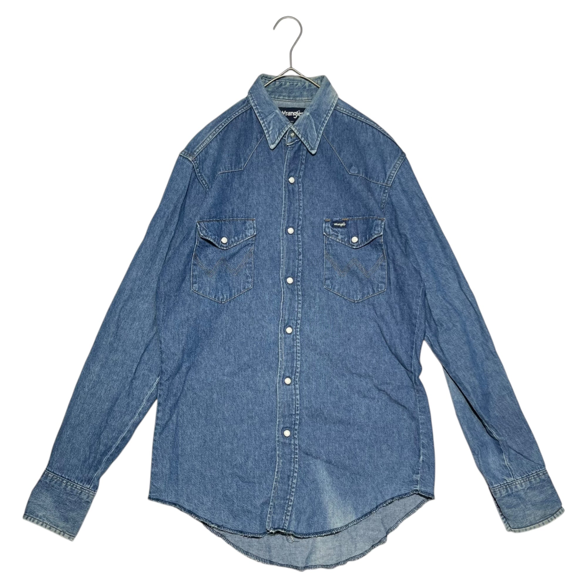 WRANGLER(ラングラー) 80's Western denim shirt ウエスタン デニム シャツ 15-34(M程度) インディゴ USA製