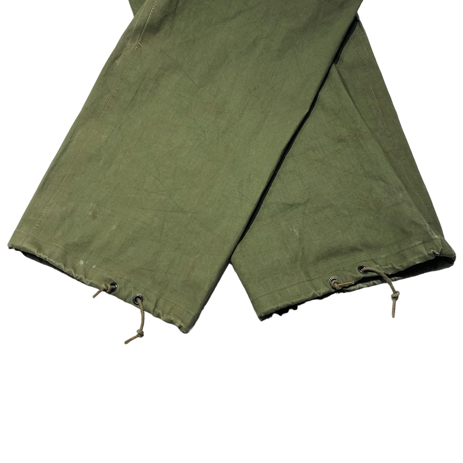 US NAVY(アメリカ海軍) 60's OVERALLS WET WEATHER ウェット ウェザー オーバーオール 8405-268-8038 SMALL カーキ 60年代 USN パンツ ヴィンテージ デッキクルーCONMAR アルミジップ