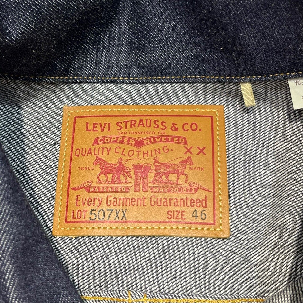LEVI'S VINTAGE CLOTHING(リーバイスビンテージクロージング) 1953 Type II Jacket セカンド Tバック デニム ジャケット 70507-0066 46(XXL) インディゴ トラッカー 2nd ノンウォッシュ ヴィンテージ 復刻 1953モデル