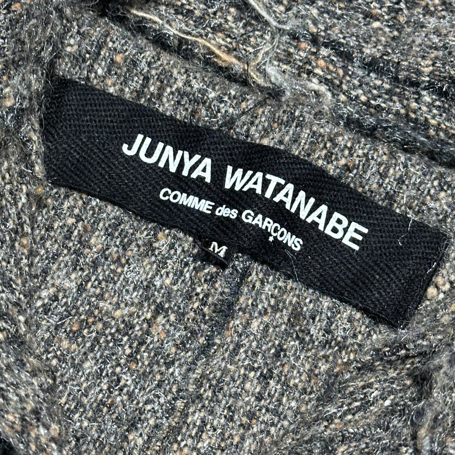 COMME des GARCONS JUNYA WATANABE(コムデギャルソンジュンヤワタナベ) 03AW Felted Round Collar Grunge Shirt Jacket 縮絨加工 丸襟 グランジ シャツ ジャケット JK-B008 M グレー AD2003
