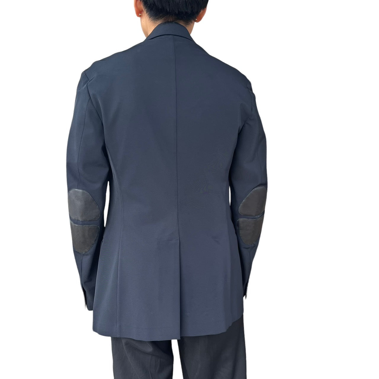 PRADA(プラダ) エルボーパッチ3Bジャケット 48(Lサイズ程度) ネイビー