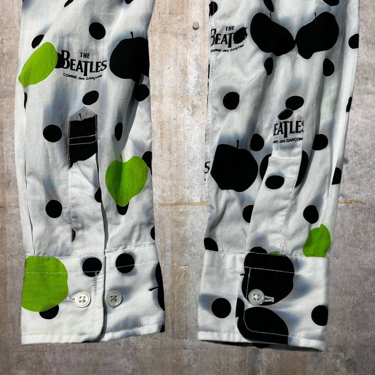 THE BEATLES COMME des GARCONS(ザビートルズコムデギャルソン) 09SSアップルドットシャツ VD-B003 S ホワイト AD2009