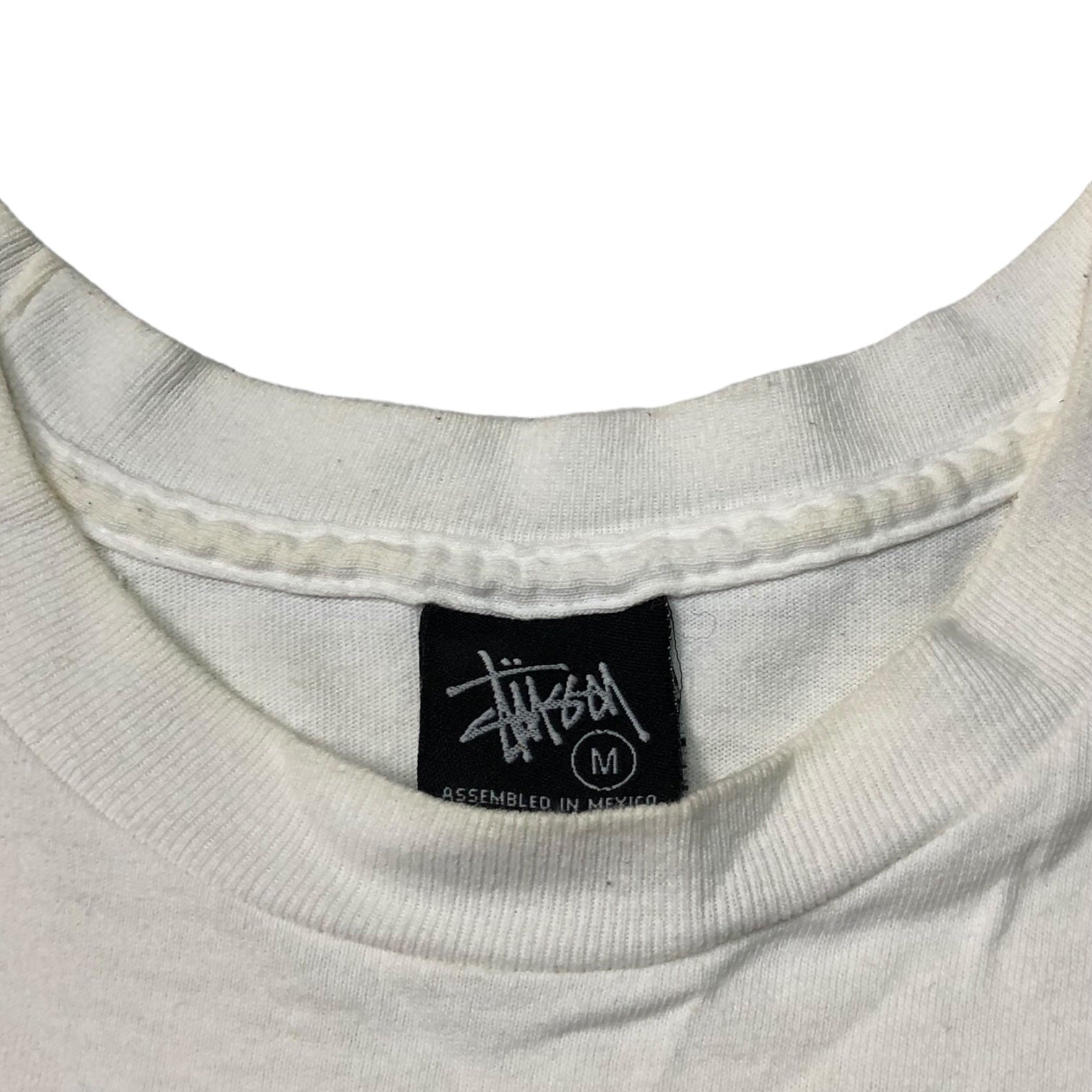 STUSSY(ステューシー) 00's crown skull Tシャツ 王冠 スカル SIZE M ホワイト×ブラック OLD STUSSY