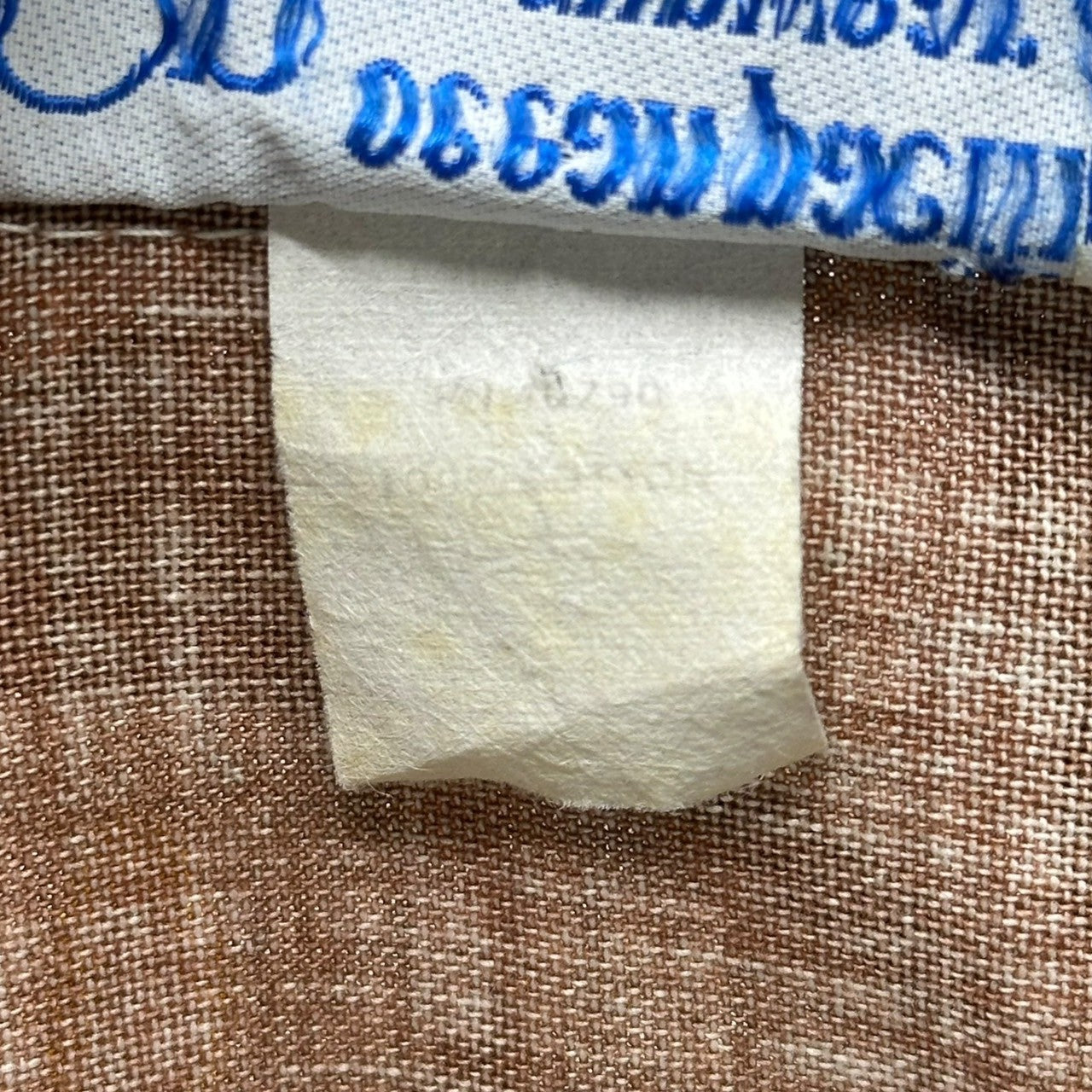 OCEAN PACIFIC(オーシャンパシフィック) 70's~80’s Open-collar half-button linen shirt オープンカラー ハーフ ボタン リネン アロハ シャツ M ブラウン 70年代~80年代 ヴィンテージ OP 古着