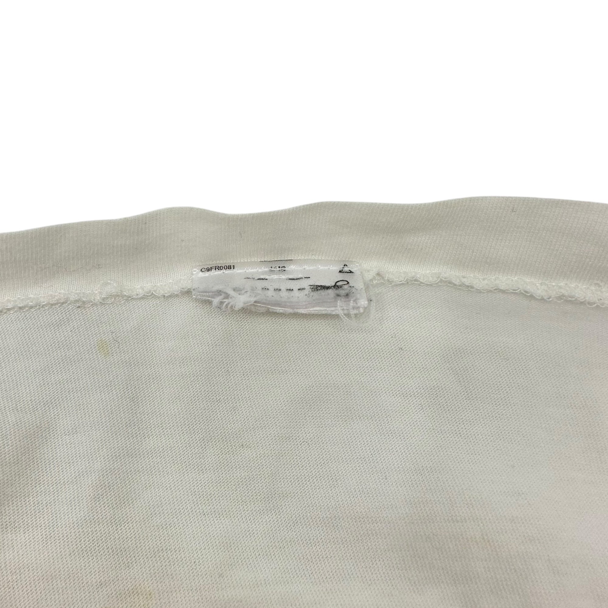 RRL(ダブルアールエル) RRL” Front Logo Crew Neck T-Shirt 「RRL」 フロント ロゴ クルーネック Tシャツ L ホワイト×ブラック 品質表示タグ切取