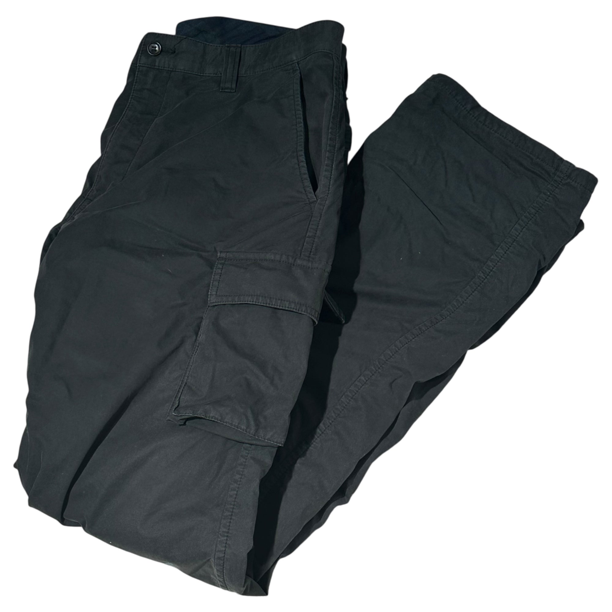 COMME des GARCONS HOMME(コムデギャルソンオム) 10AW Lined cotton cargo pants 裏地チェック コットン カーゴ パンツ HF-P067 M ブラック AD2010