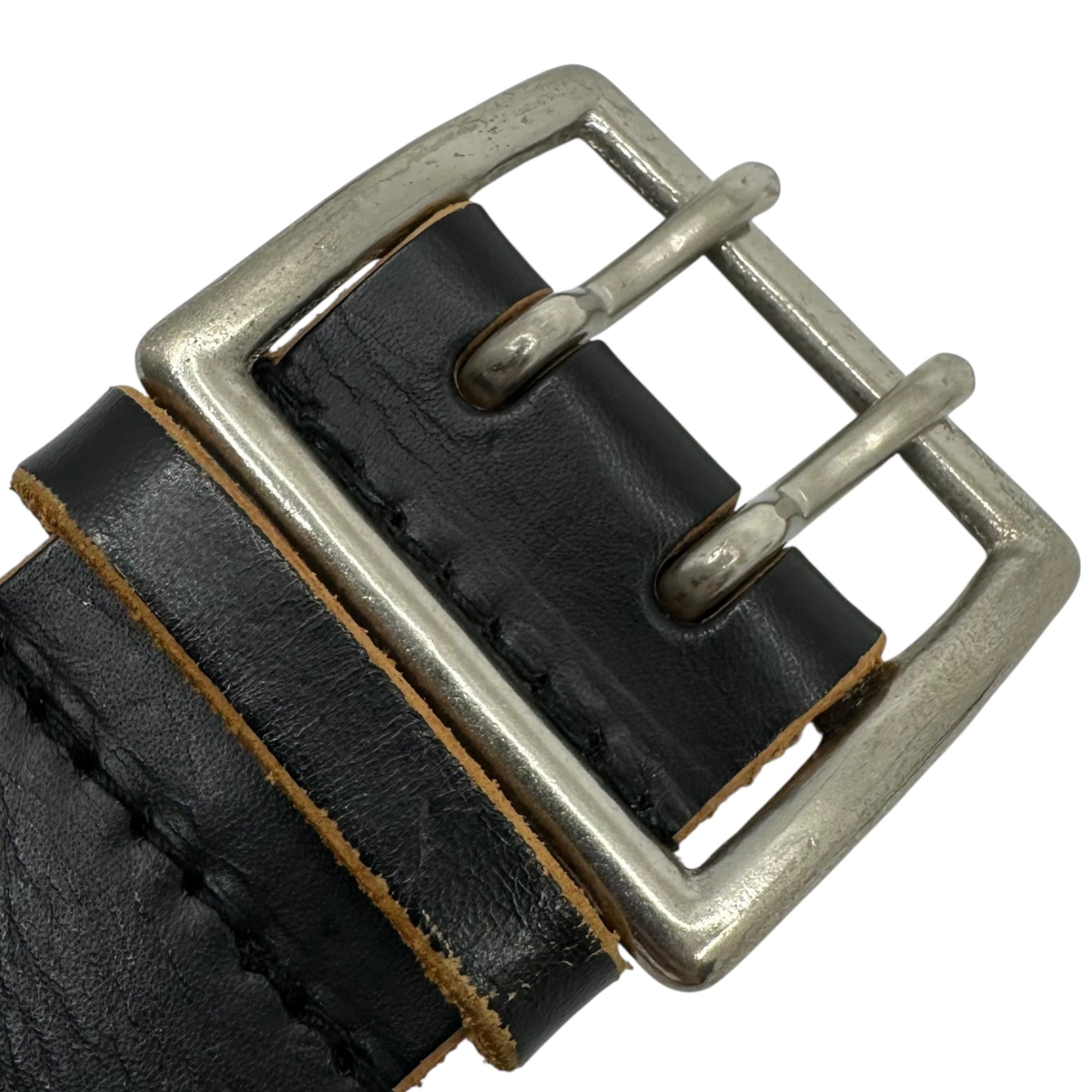 Y's(ワイズ) Flower Punching Leather Belt フラワー パンチング レザー ベルト YB-F06-773 ブラック