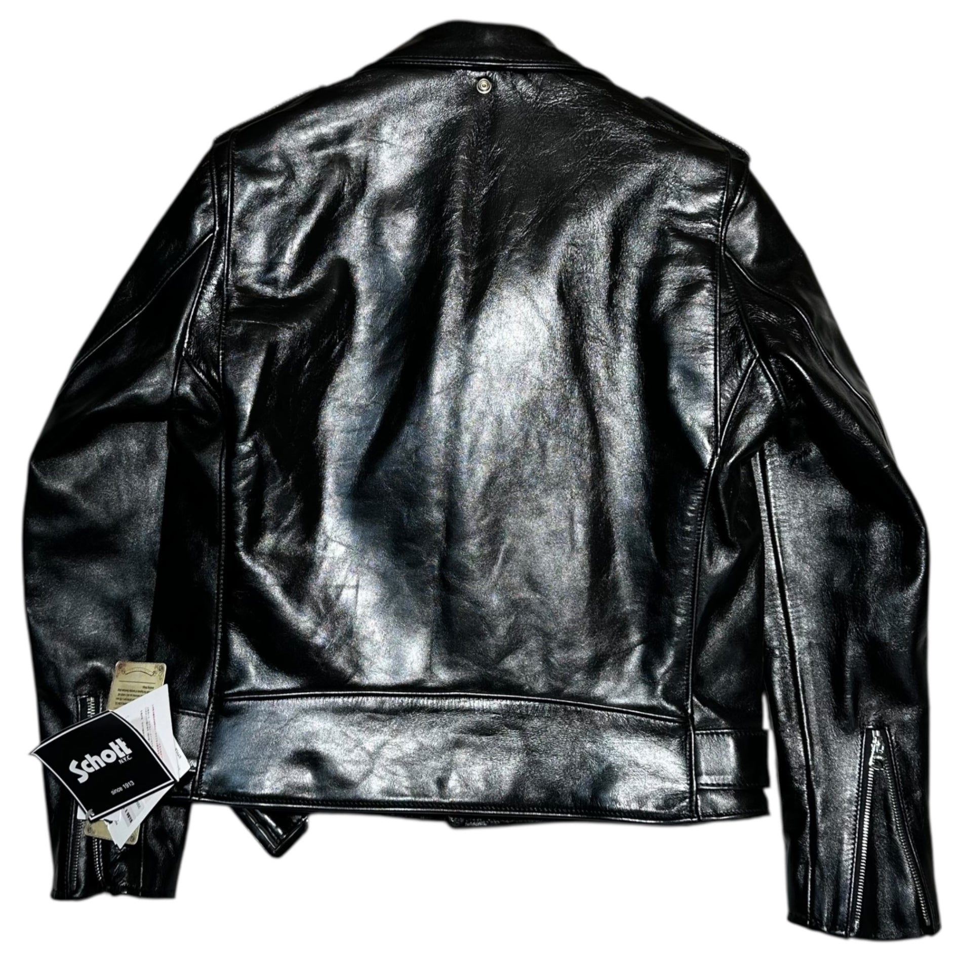 SCHOTT(ショット) 613UHT HORSEHIDE ONESTAR TALL ホースハイド ワンスター トール ダブル ライダース ジャケット 7823950087 42 TALL ブラック レザー 馬革