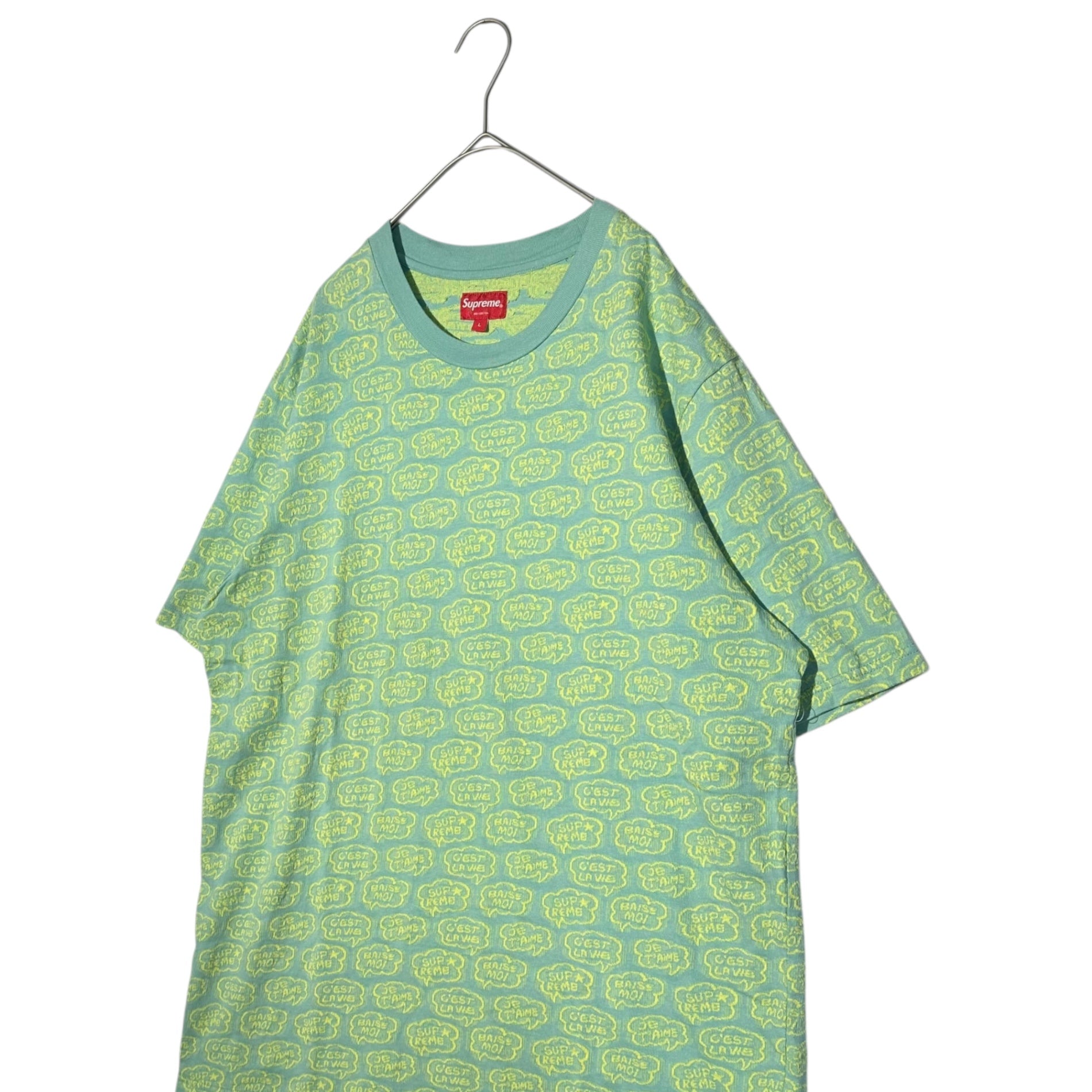 SUPREME(シュプリーム) 22SS Word Bubble Jacquard S/S Top ジャガード Tシャツ L ライトブルー