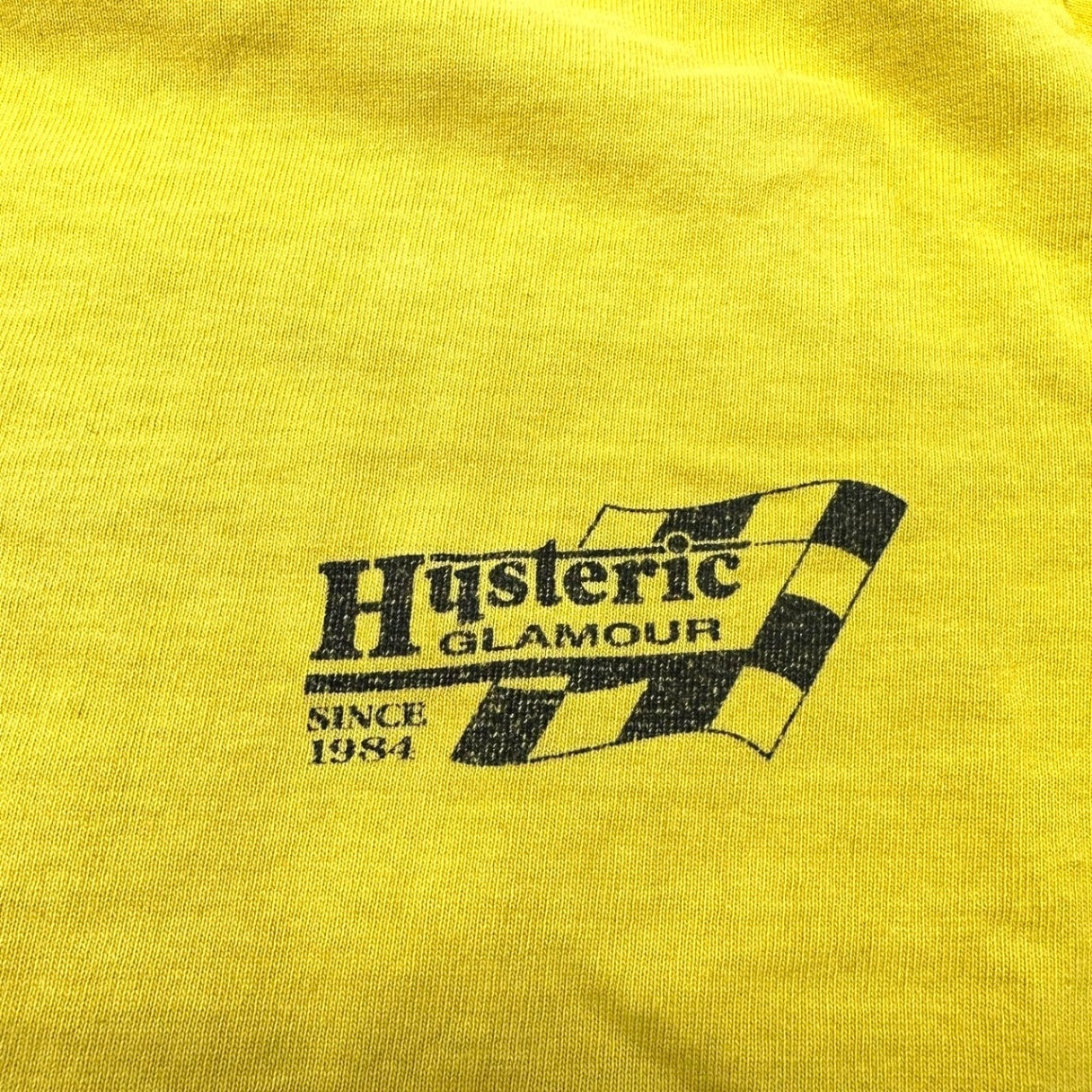 HYSTERIC GLAMOUR(ヒステリックグラマー) 90's HYS GIRL PRINT TEE ヒス ガール プリント Tシャツ FREE イエロー 90年代 車