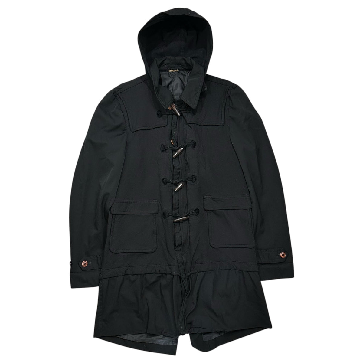 COMME des GARCONS HOMME PLUS(コムデギャルソンオムプリュス) 2009AW Polyester Shrink Tailored Docking Duffle Coat ポリエステル縮絨 テーラード ドッキング ダッフル コート PD-C001 L ブラック AD2009 ジャケット