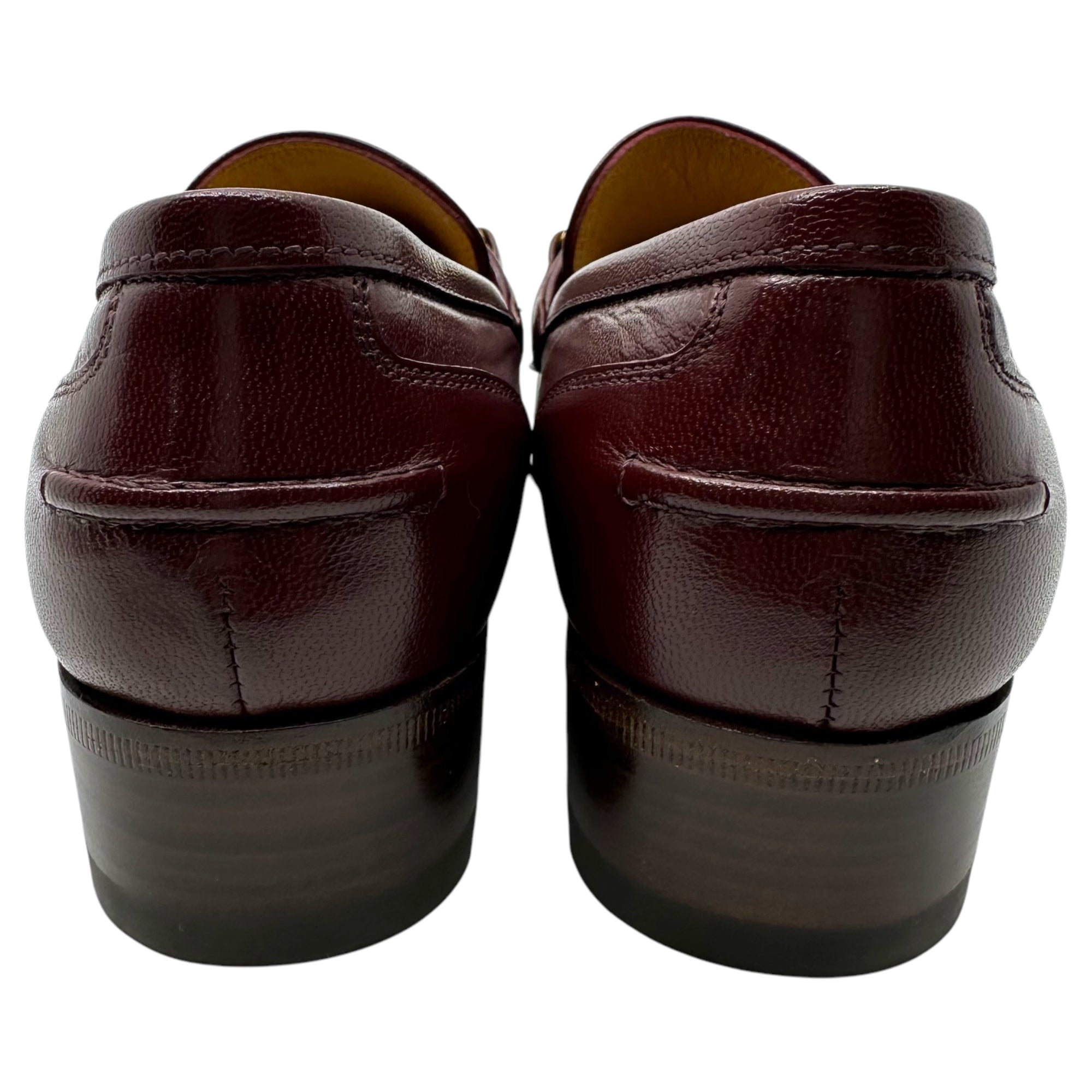 GUCCI(グッチ) Horsebit Sherry Line Loafer ホースビット シェリーライン ローファー 660819 35(22cm程度) 箱付 レザー ヒール 革靴 箱付