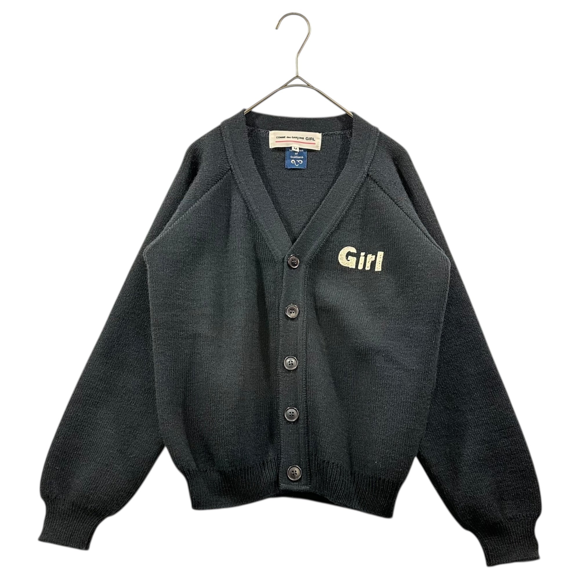 COMME des GARCONS GIRL(コムデギャルソンガール) 20SS LOCHAVEN of SCOTLAND Girl Print Cardigan ロックエーベン ガール プリント カーディガン NE-N001 M ネイビー×ホワイト AD2019