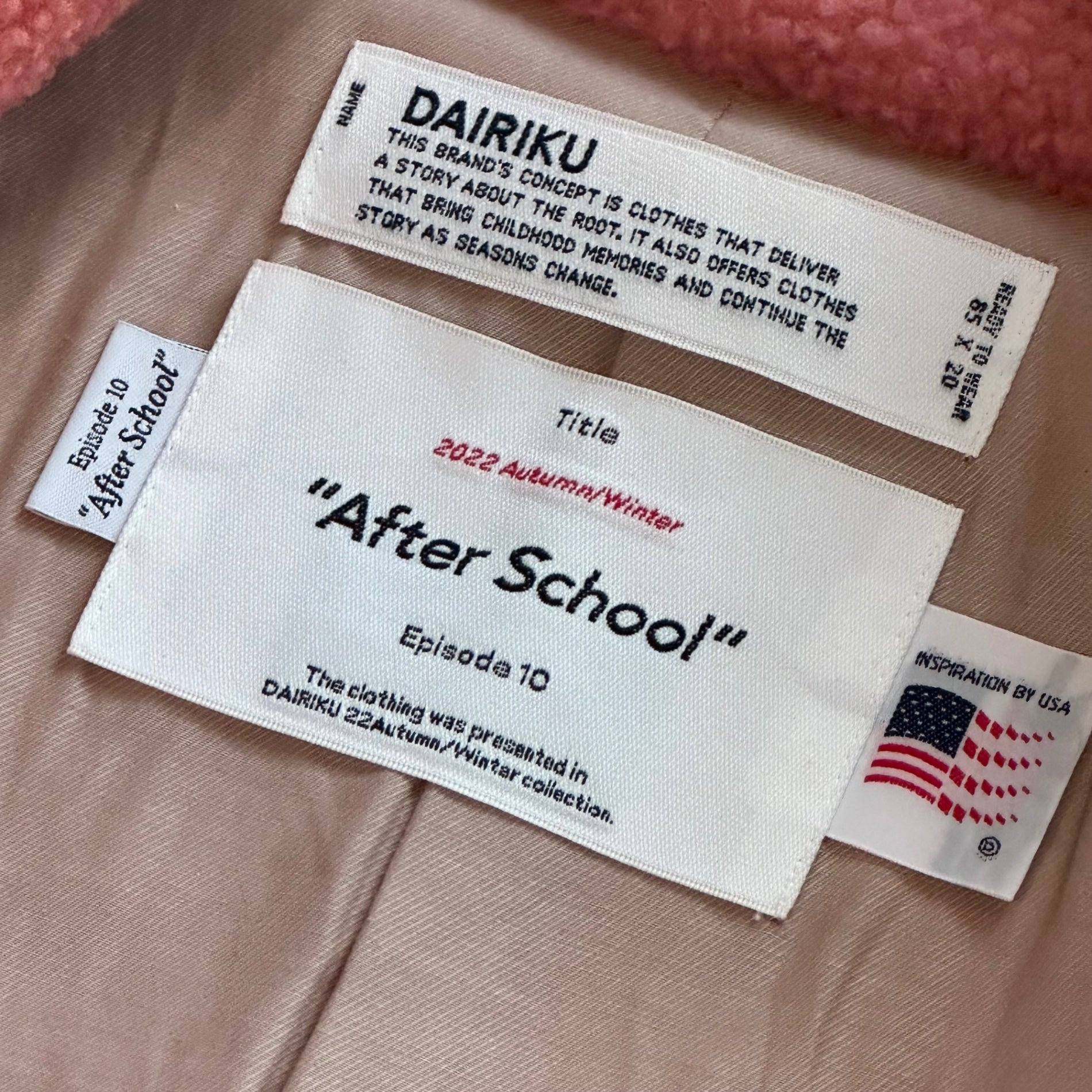 DAIRIKU(ダイリク) 22AW Flower Fleece Zip Up Boulson フラワー フリース ジップアップ ブルゾン 22AW J-14 M ピンク