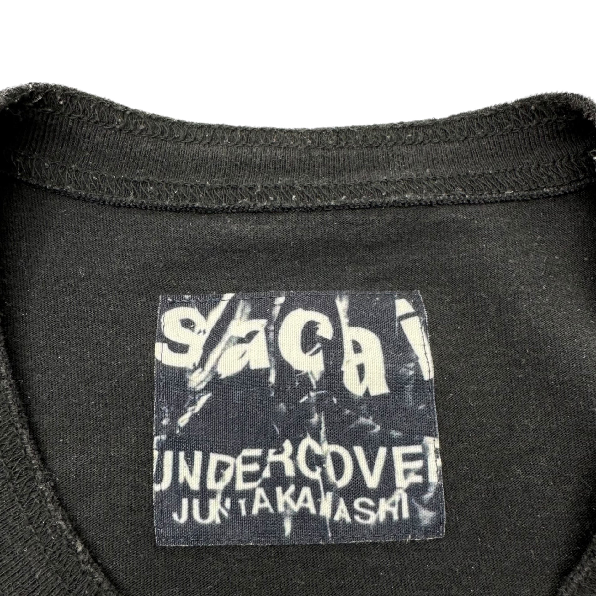 sacai×UNDERCOVER(サカイ×アンダーカバー) 17AW S/S PRINT TEE 半袖 プリント Tシャツ 17-03785 1(S程度) ブラック コラボ