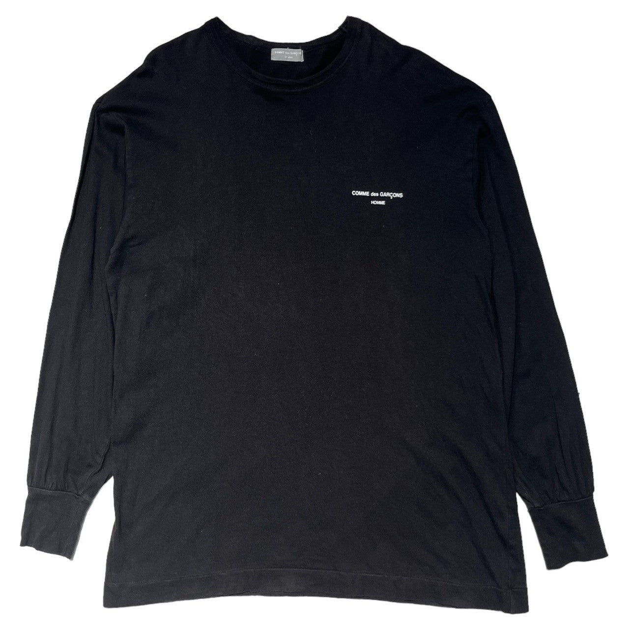 COMME des GARCONS HOMME(コムデギャルソンオム) 80's old logo long sleeve cutsaw 80年代 オールドロゴ 長袖Tシャツ HT-110010 FREE(表記無し) ブラック AD1988