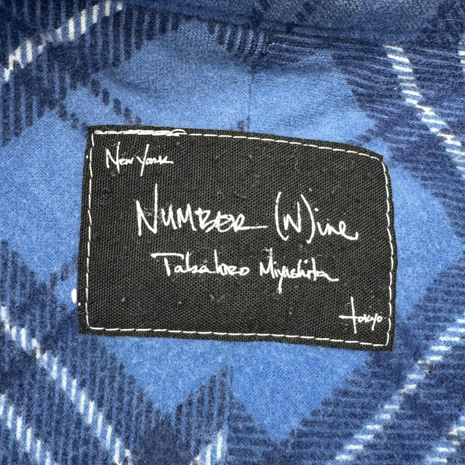 NUMBER (N)INE(ナンバーナイン) 06SS Long sleeve checked flannel shirt 長袖 チェック ネルシャツ 3(M) ブルー 06SS ガンズ期 宮下 本人期