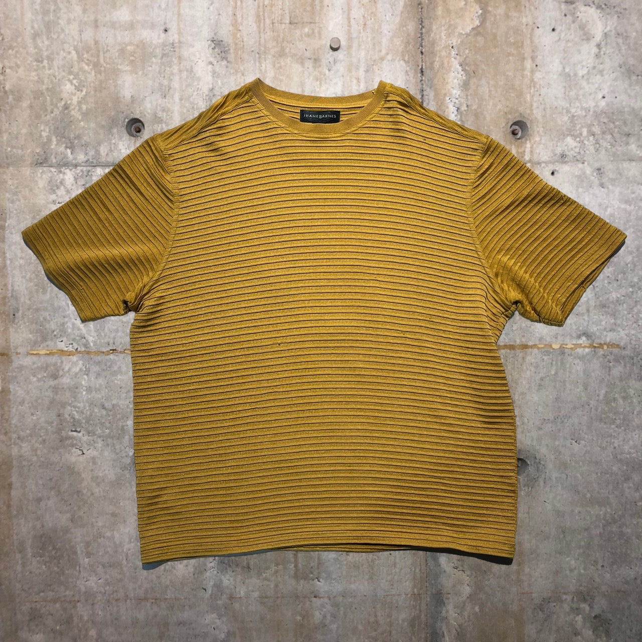 VINTAGE(ヴィンテージ) 90's S/Sプリーツシルクプルオーバー/Tシャツ L イエロー