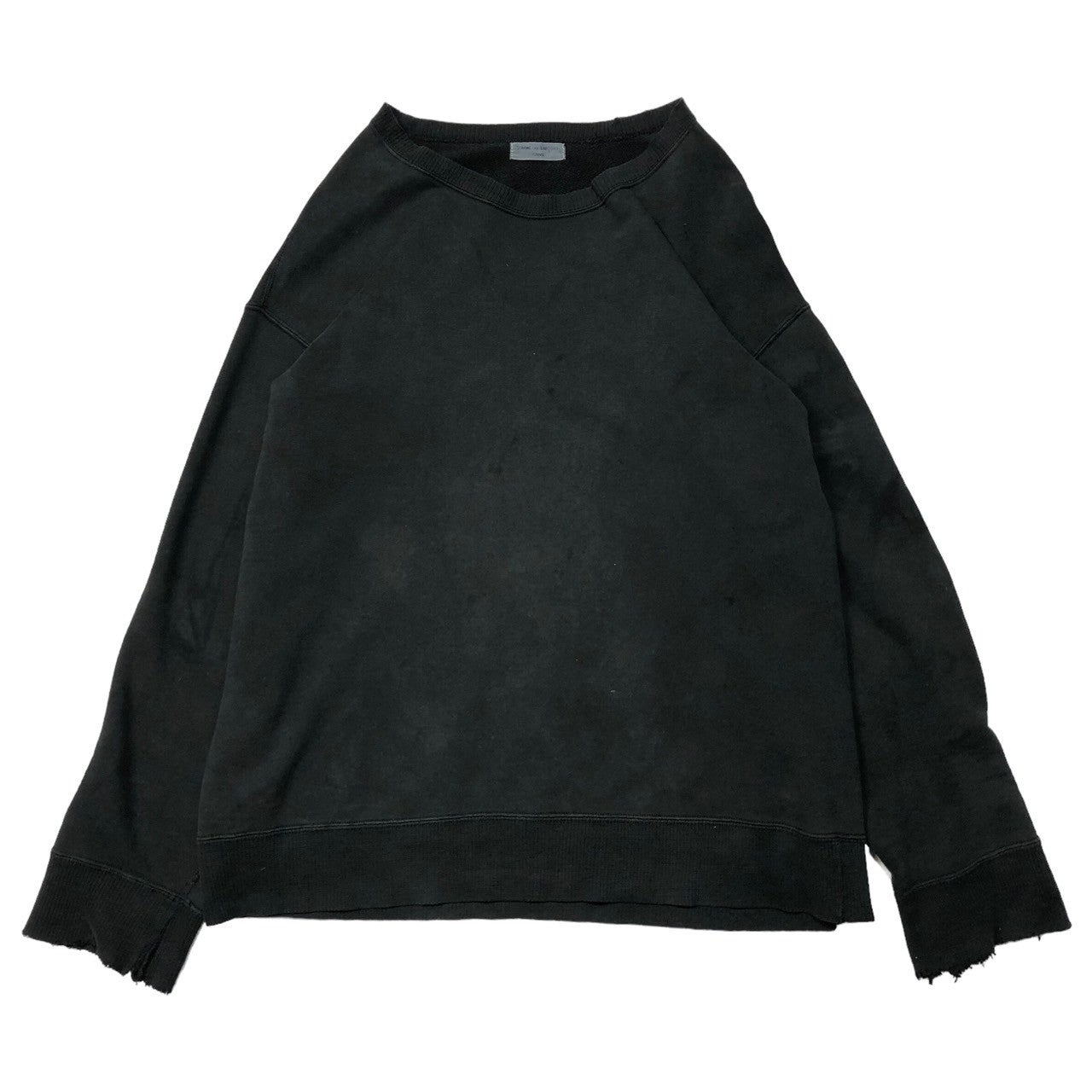 COMME des GARCONS HOMME(コムデギャルソンオム) 90's Back logo oversize sweatshirt バックロゴ オーバーサイズ スウェット 田中オム ヴィンテージ稀少品 ブラック×グレー