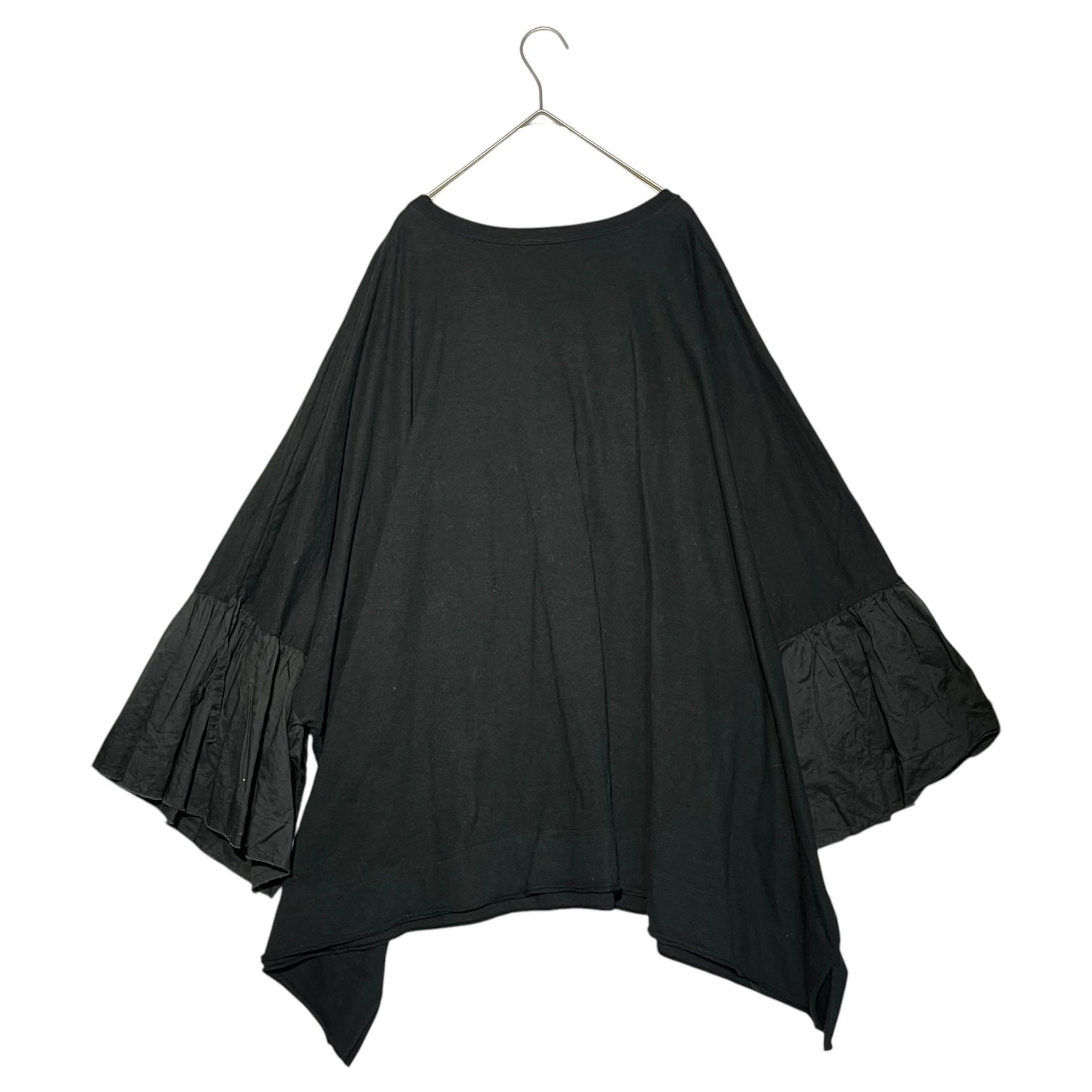Vivienne Westwood RED LABEL(ヴィヴィアンウエストウッドレッドレーベル) Different material bell sleeve oversized cut and sew 異素材 ベルスリーブ オーバーサイジング カットソー 16-12-311036 00(FREE) ブラック