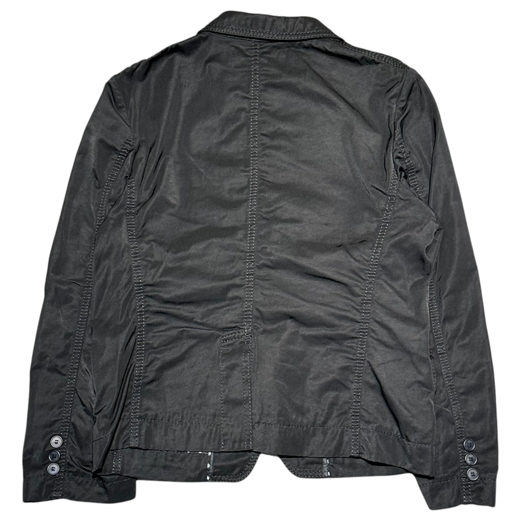 tricot COMME des GARCONS(トリココムデギャルソン) 10SS Cotton Nylon Cloth 2B Casual Jacket コットン ナイロン クロス カジュアル ジャケット TE-J007 L ブラック AD2009