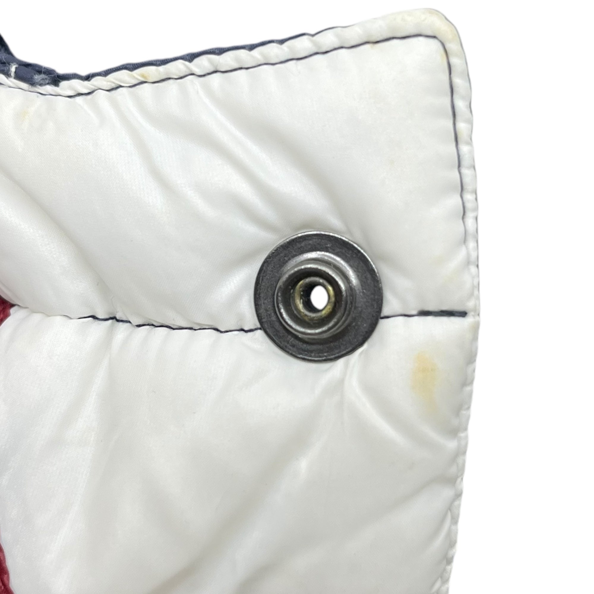 DOLCE&GABBANA(ドルチェ&ガッバーナドルガバ) 00's Union Jack Hoodie Fur Paddet Jacket ユニオンジャック フーディー ファー 中綿 ジャケット 46(M程度) レッド×ネイビー