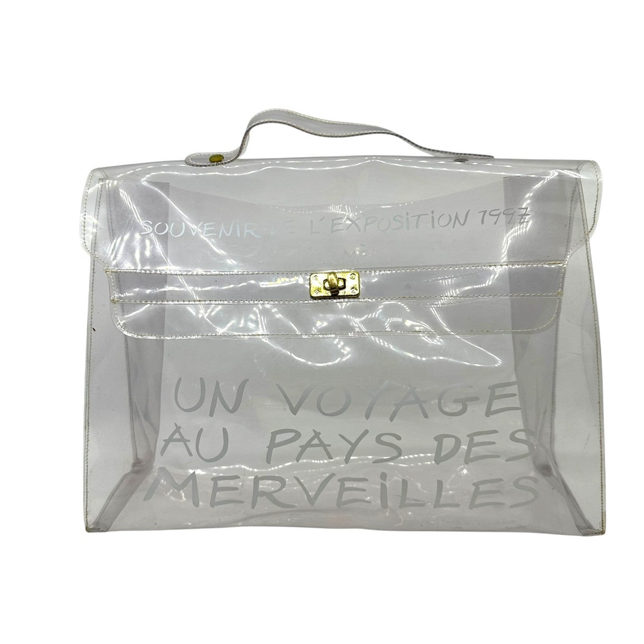 HERMES(エルメス) 1997 PVC Kelly ”不思議の国、エルメスへの旅”展限定 クリア ケリー バッグ クリア ハンド ビニール