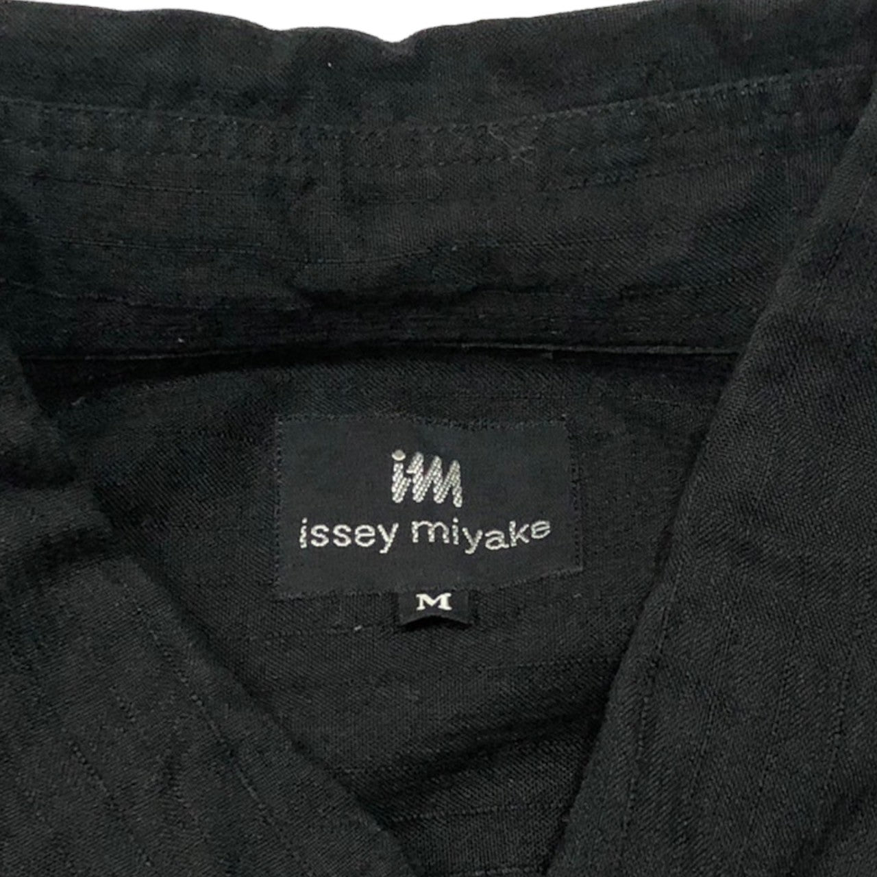 ISSEY MIYAKE(イッセイミヤケ) 90’s ストライプビッグポケットシャツ M ブラック IM