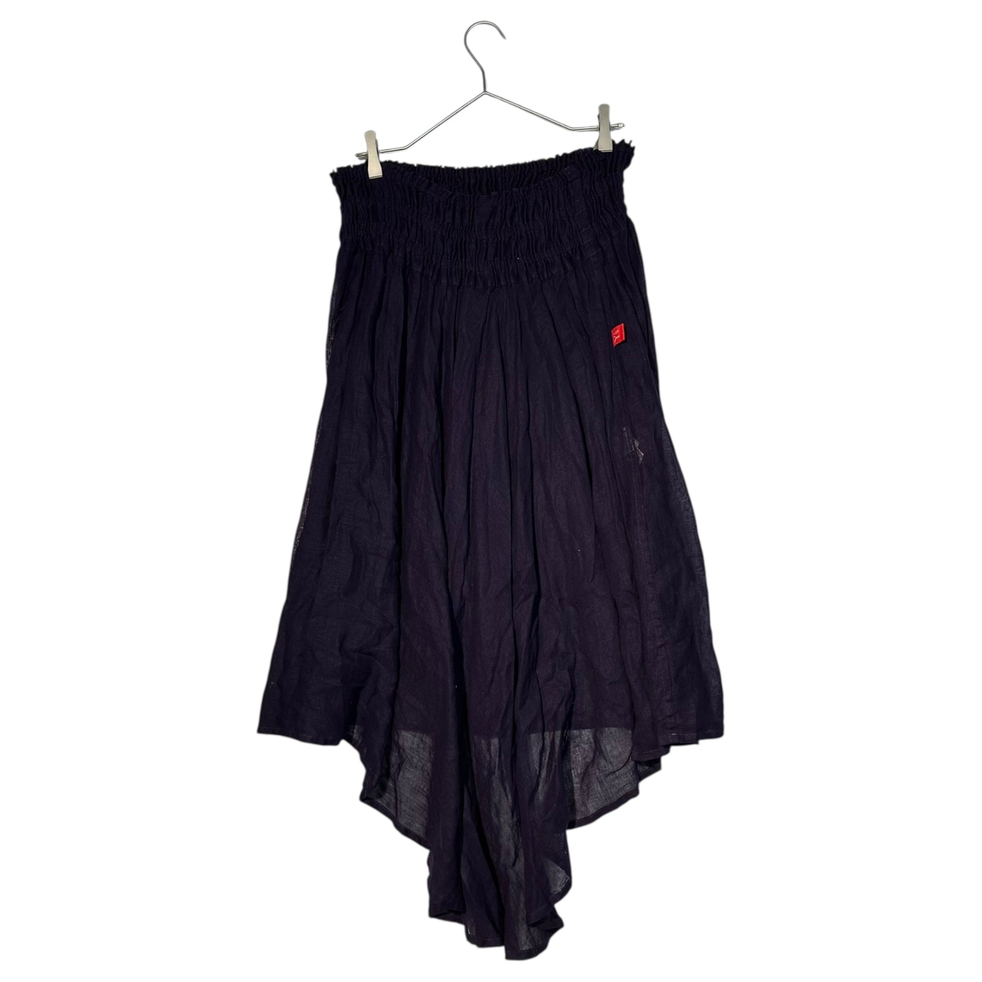 Y's Red Label(ワイズレッドレーベル) Linen Gathered Draped Skirt リネン ギャザー ドレープ スカート YD-S63-362 2(M程度) パープル