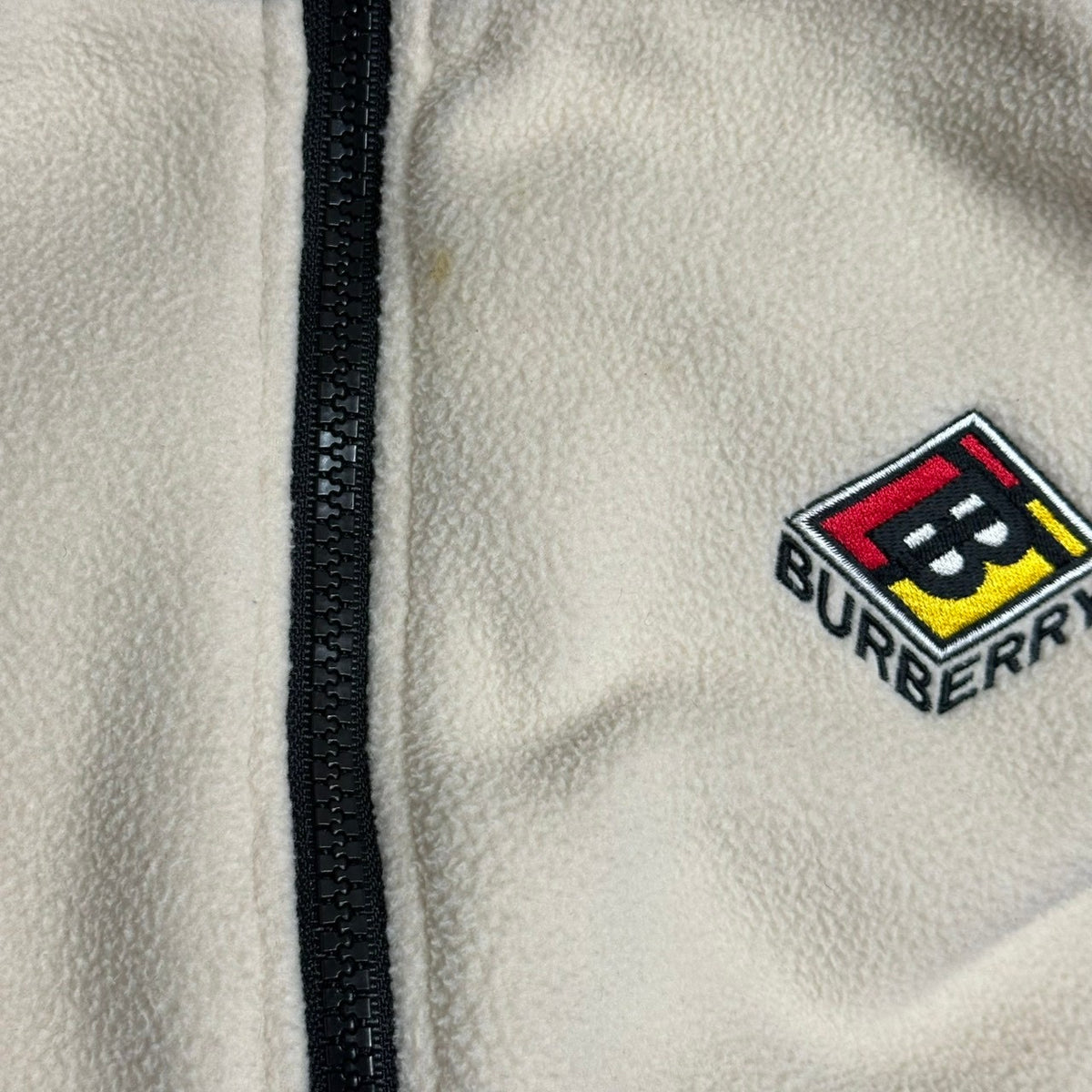 BURBERRY(バーバリー) TB Logo Color Block Fleece Zip Up Blouson TBロゴ カラー ブロック フリース ジップ アップ ブルゾン 8021874 L アイボリー×オレンジ×グリーン