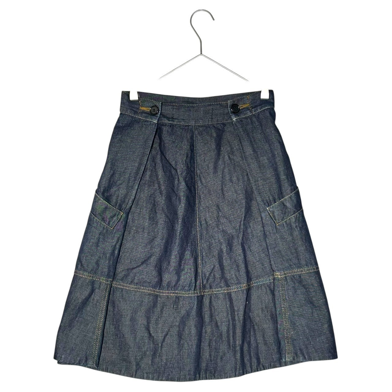 MARNI(マルニ) Front pocket Trapezoid Denim Skirt フロントポケット 台形 デニム スカート W13GOJDO01HM0TCP65 38(M程度) インディゴ