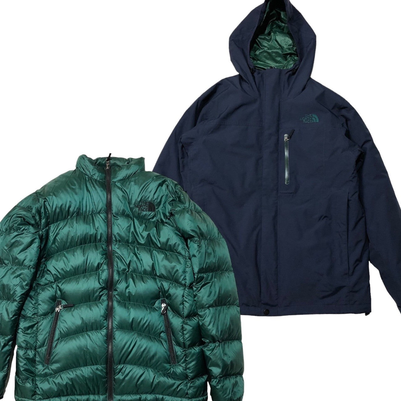 THE NORTH FACE(ノースフェイス) Zeus Triclimate Jacket ゼウストリクライメートジャケット 3way ダウン ライナー マウンテンパーカー ジャケット NP61833 S ネイビー×グリーン