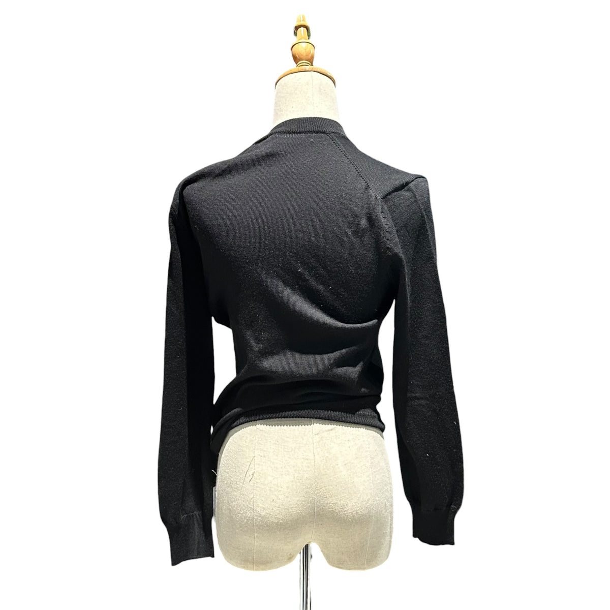 COMME des GARCONS(コムデギャルソン) 2002AW Twisted Button-Front Pullover Sweater "捻じれ" カーディガン デザイン プルオーバー ニット GG-N004 FREE ブラック×ブラウン AD2002