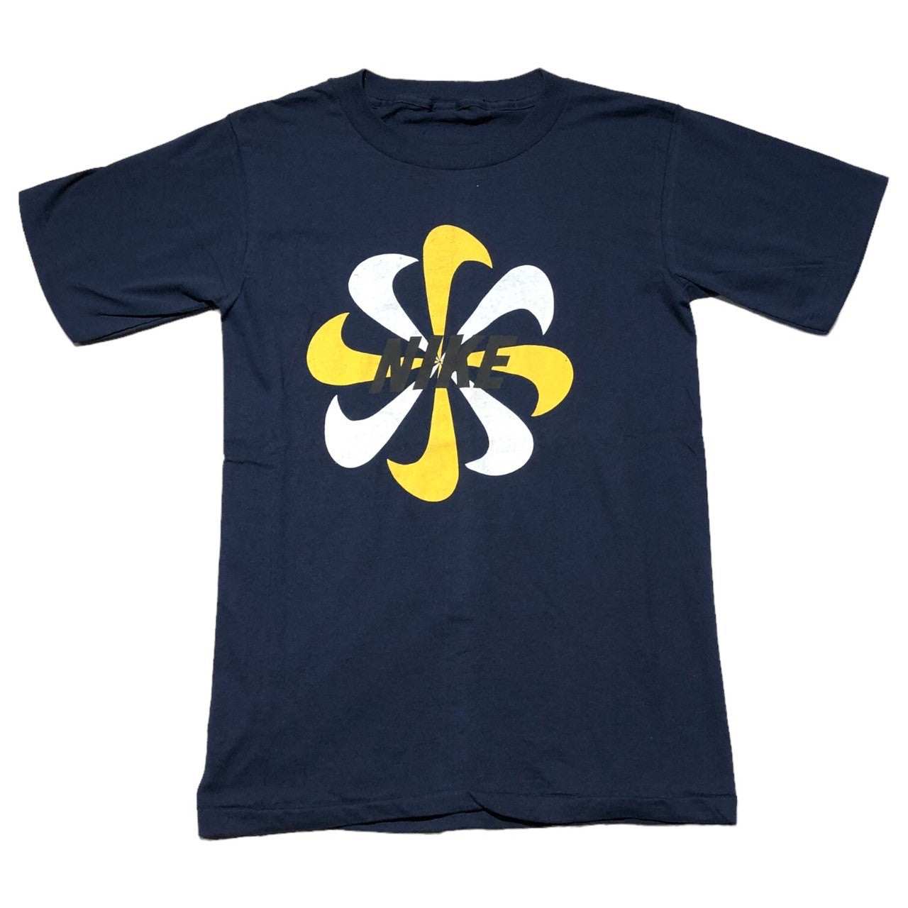 NIKE(ナイキ) 80's Windmill logo T-shirt ヴィンテージ 風車 ロゴ Tシャツ 表記無し(M程度) ネイビー×ホワイト 80年代 オリジナル