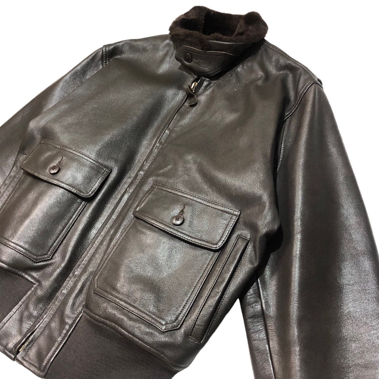 COOPER(クーパー) 80’s G-1フライトジャケット/レザージャケット M ダークブラウン 80年代/80's/USA製