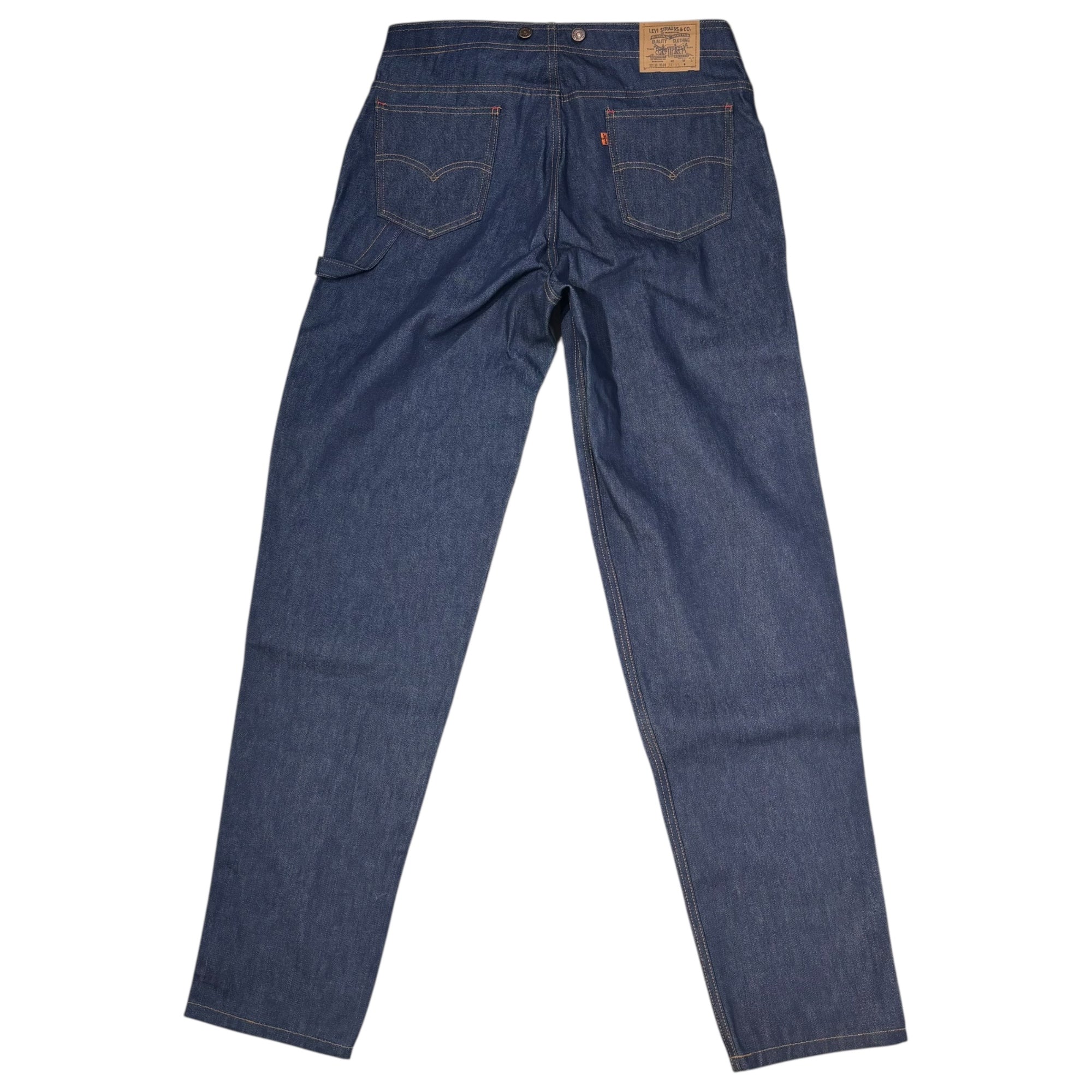 Levi's(リーバイス) 90's USA made Orange Tab Denim overall オレンジタブ デニム オーバーオール 22538-9509 M 38-33 インディゴ 42 TALON USA製 ワイド デッドストック ヴィンテージ 90年代 1995年製
