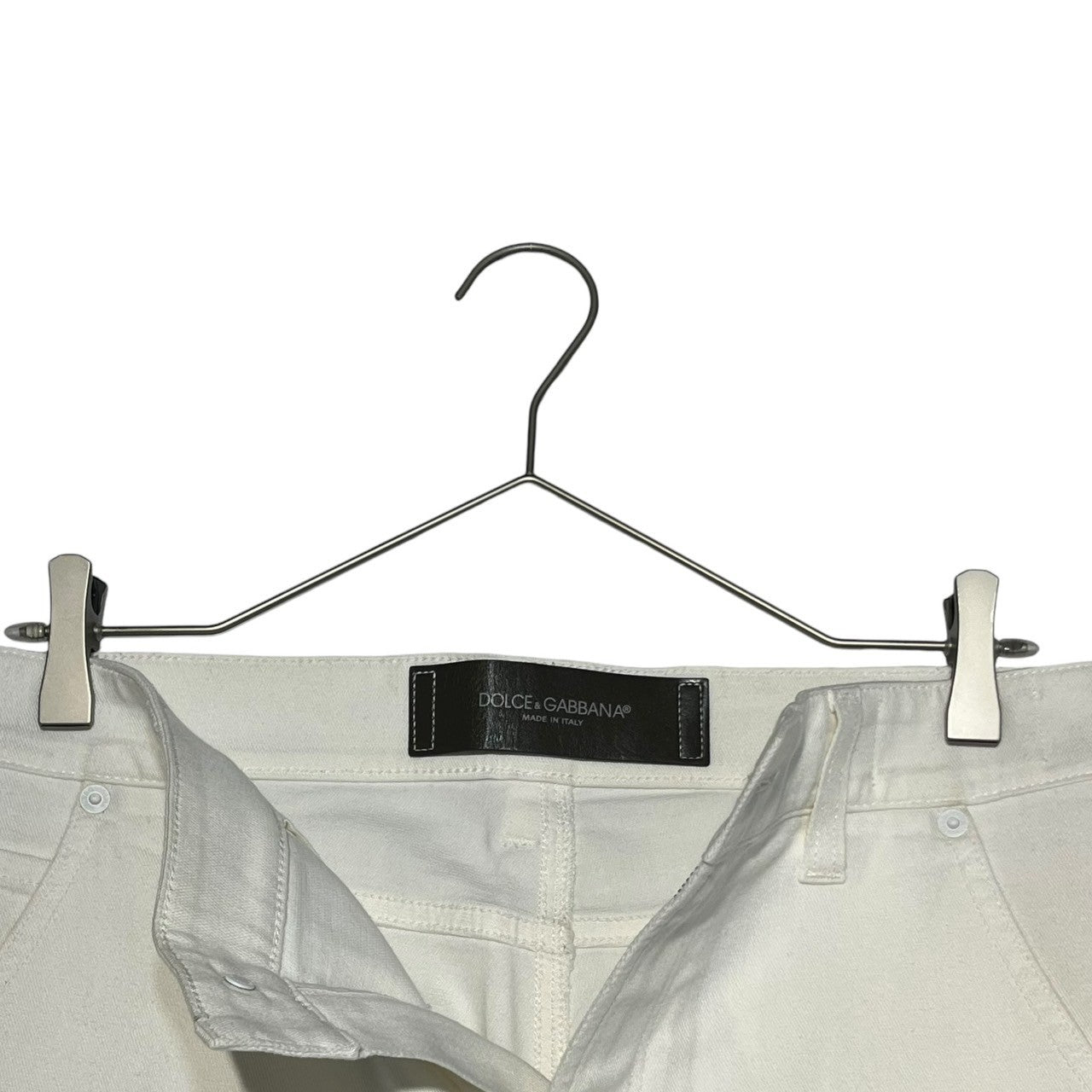 DOLCE&GABBANA(ドルチェ&ガッバーナドルガバ) white collar skinny pants ホワイトカラー スキニー パンツ G649MD/G8Q38 46(S) ホワイト