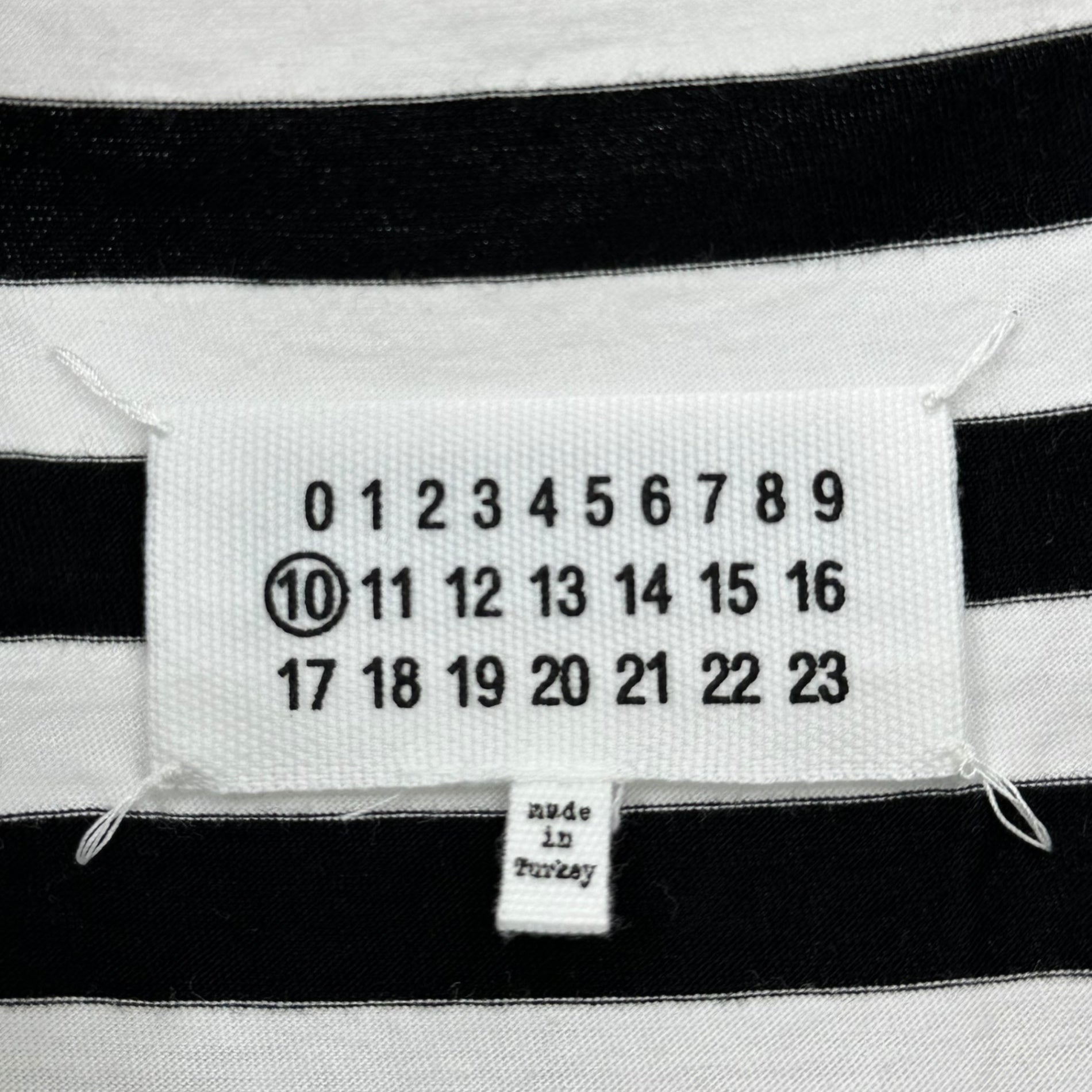 MAISON MARGIELA(メゾンマルジェラ) 19SS BORDER T-SHIRT ボーダー Tシャツ S50GC0540 S ホワイト×ブラック パックTシャツ