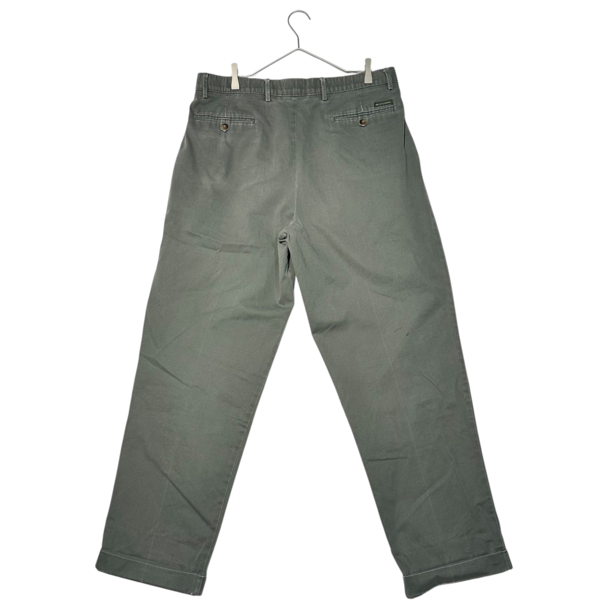 DOCKERS(ドッカーズ) 80's Vintage 2-Tuck Tapered Chino Trousers ヴィンテージ 2タック テーパード チノ トラウザー XL スカイブルー 80年代 Levi’s チノパンライン 古着 フェード ボロ パンツ ワーク