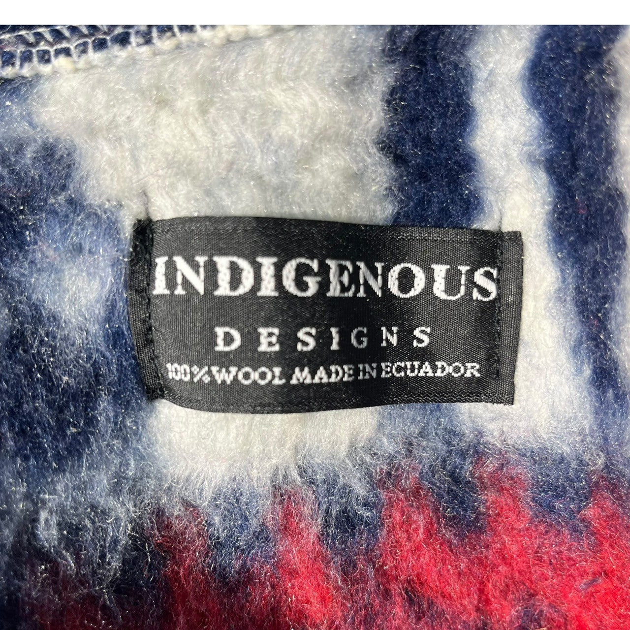 INDIGENOUS DESIGNS(インディアンデザインズ) Ecuadorian made Indian wool felt jacket エクアドル製 インディアン ウール フェルト ジャケット 表記無し(L程度) ネイビー 環境保護 オーガニック サスティナブル