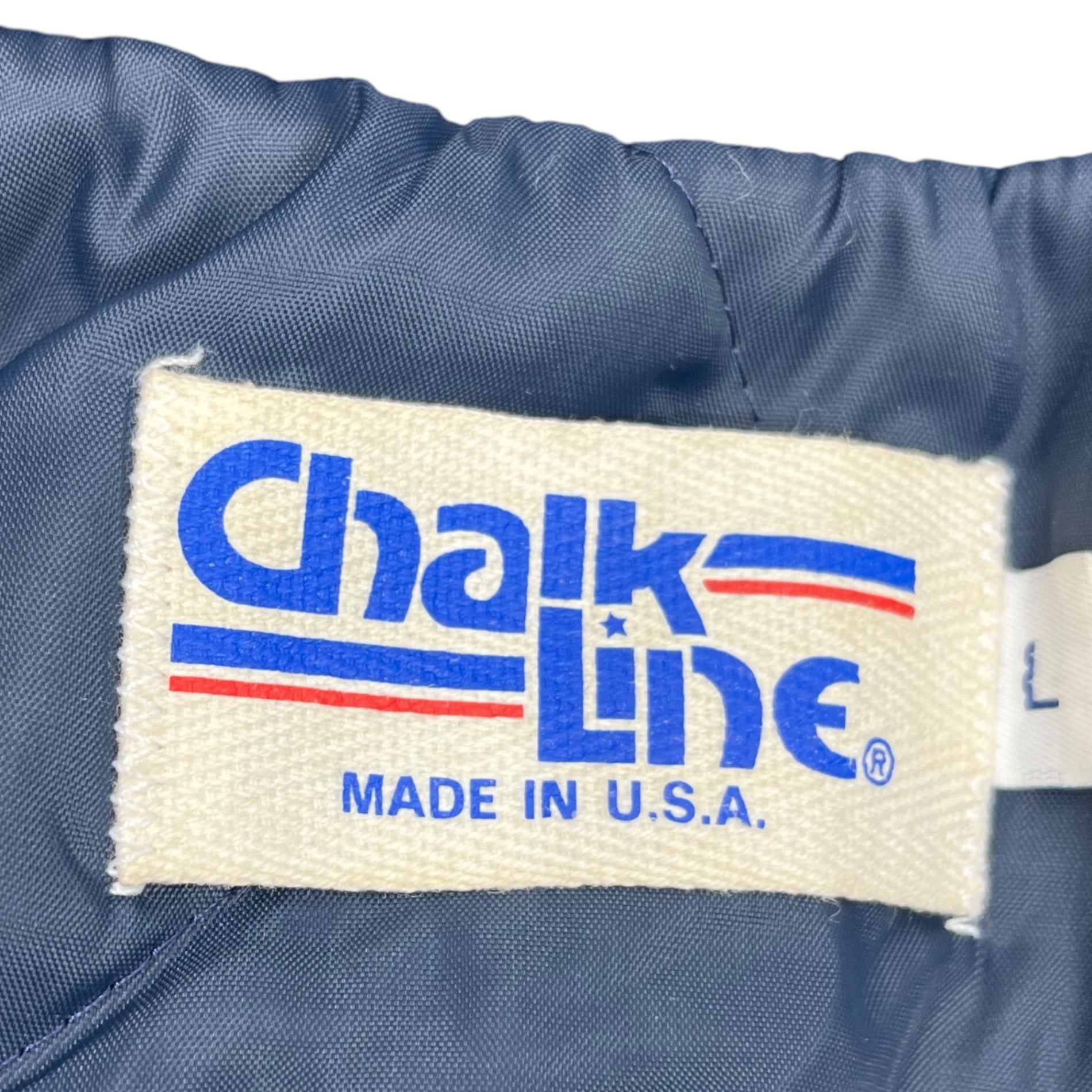 Chalk Line(チョークライン) 90's NFL COWBOYS USA made stadium jacket スタジャン L ネイビー USA製 90年代 スタジアム ジャンパー ジャケット ブルゾン ヴィンテージ 古着
